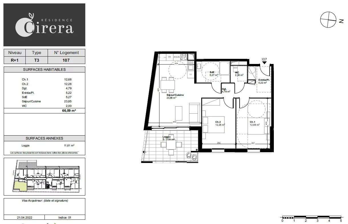 APT T3 NEUF CERET CENTRE