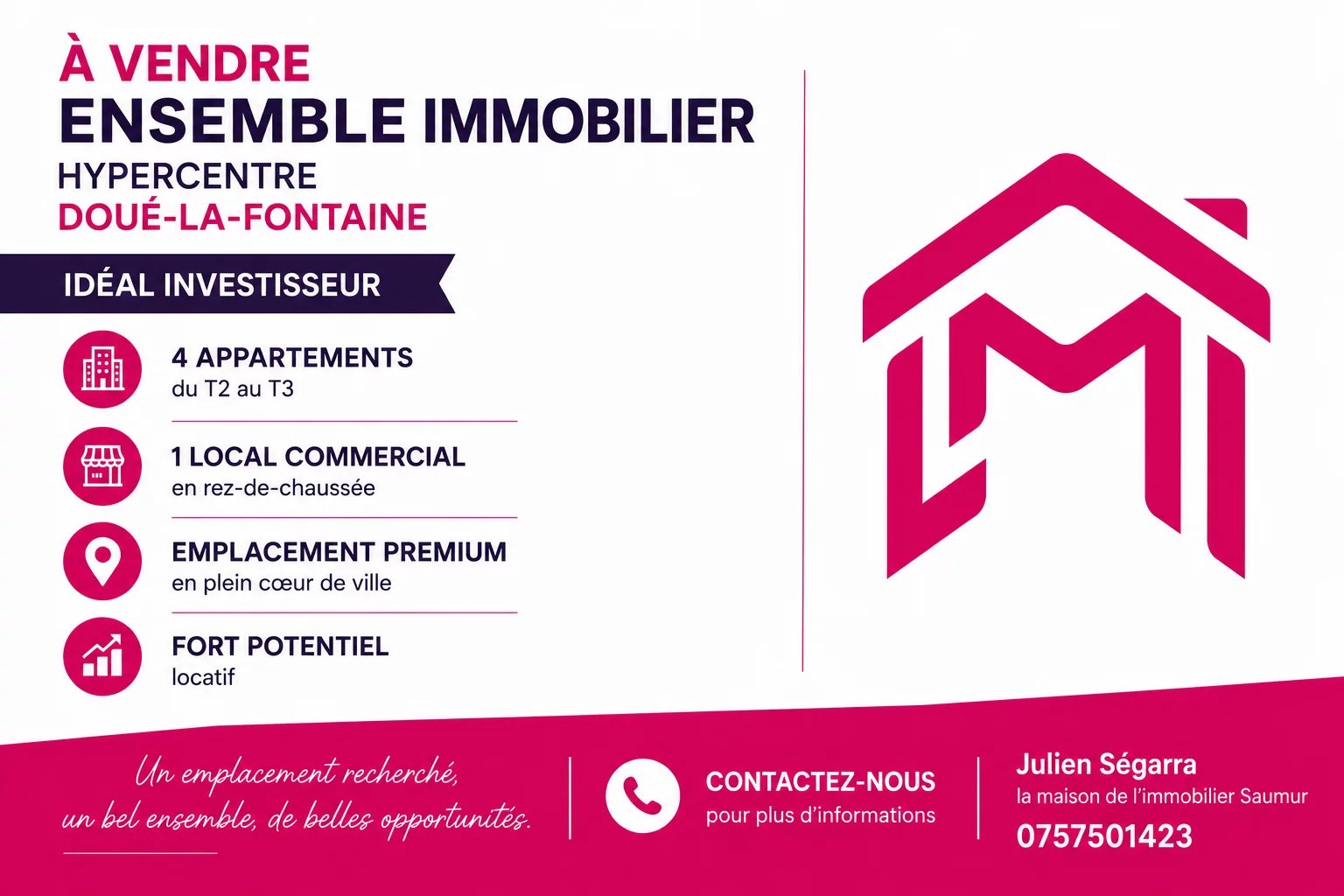 Ensemble immobilier de rendement Doué la fontaine