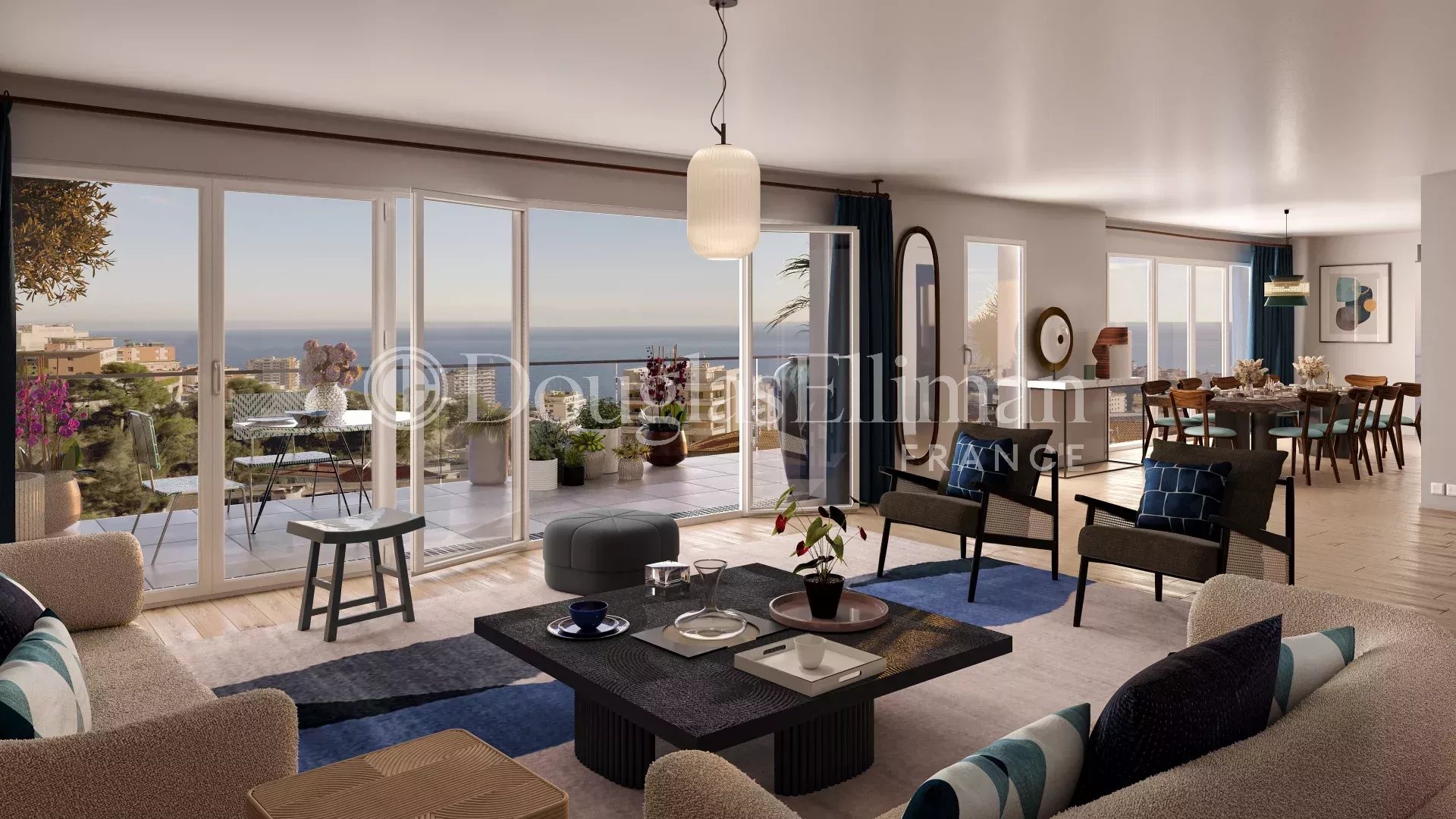 Beausoleil appartement 5 pièces vue mer panoramique proche Monaco - Image nᵒ2