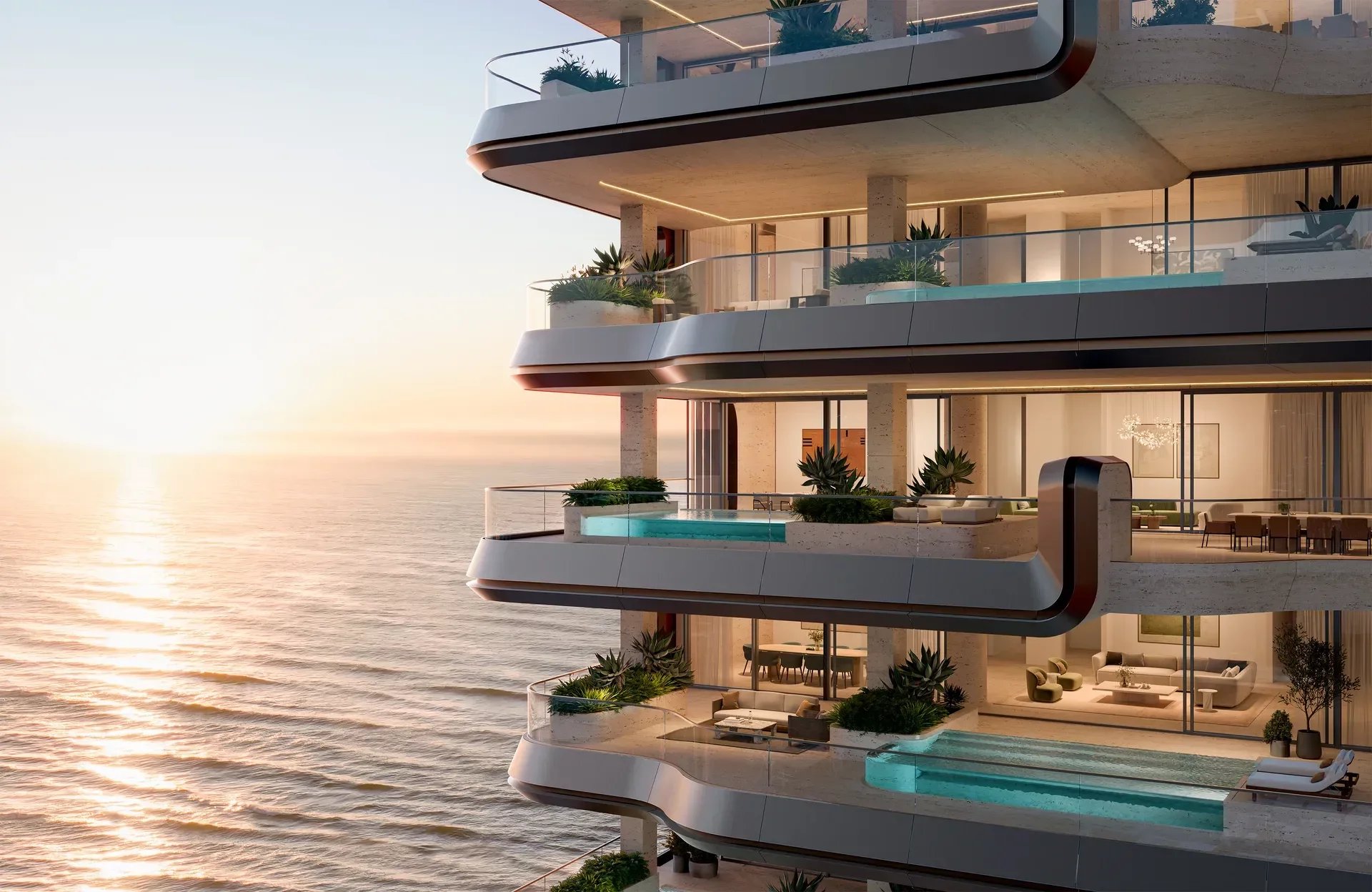 Simplex de 3 chambres aux résidences Alba, Palm Jumeirah