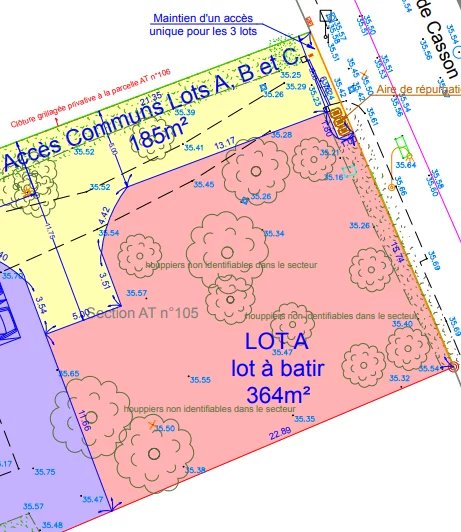 Achat Terrain T0 à Sucé-sur-Erdre (44240) - 364m²