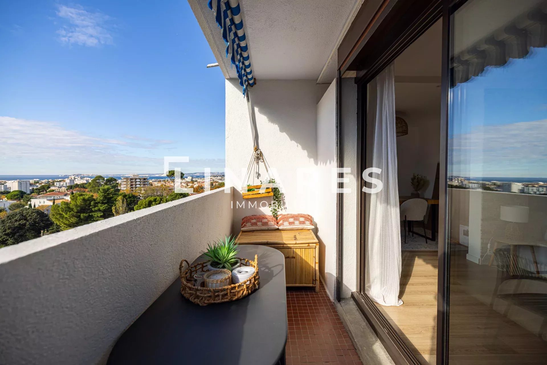 HORIZON CALME - Appartement T4 de 65m2 - trois balcons - Vue mer - 13009 Mazargues