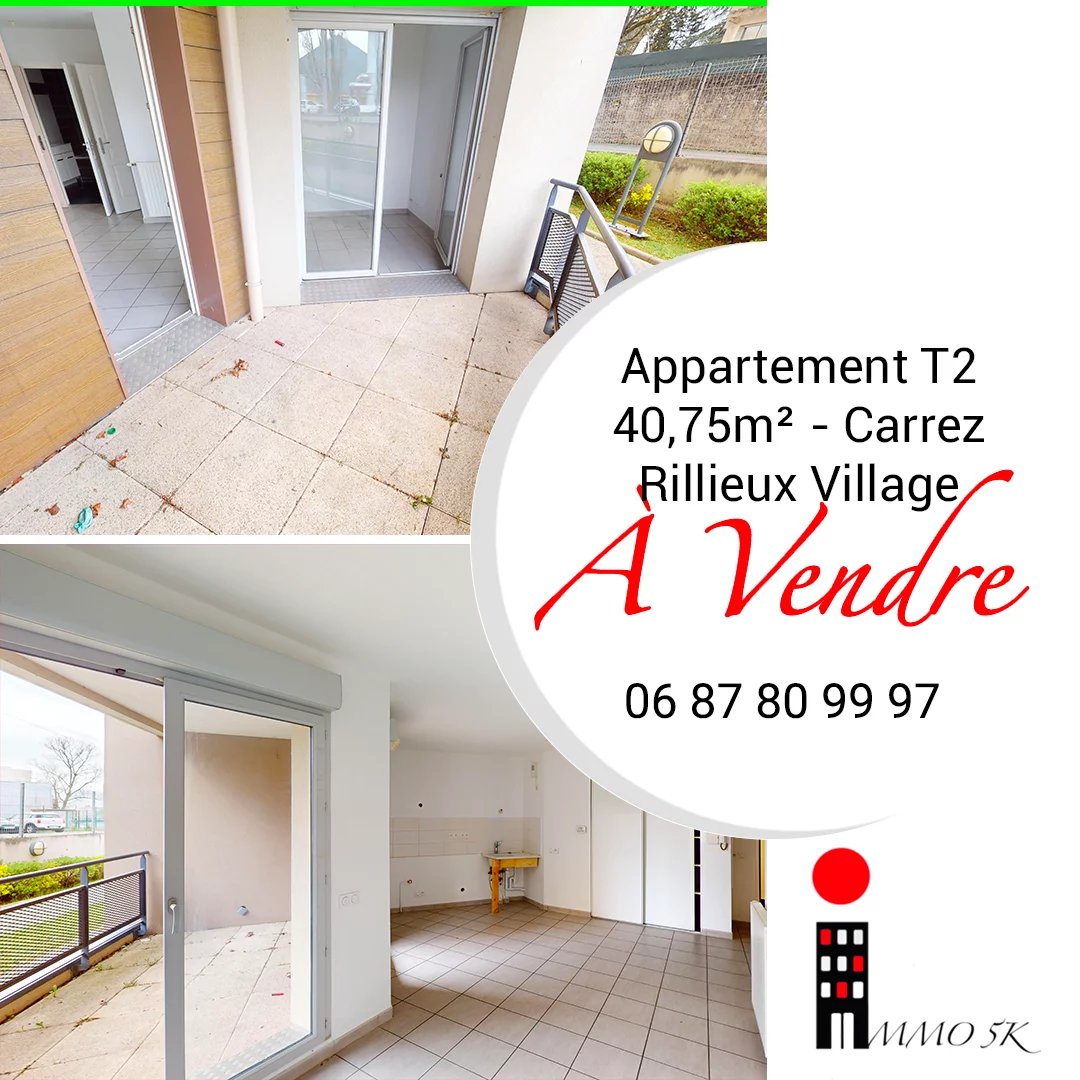 RILLIEUX-LA-PAPE - APPARTEMENT T2 - 40,75m2