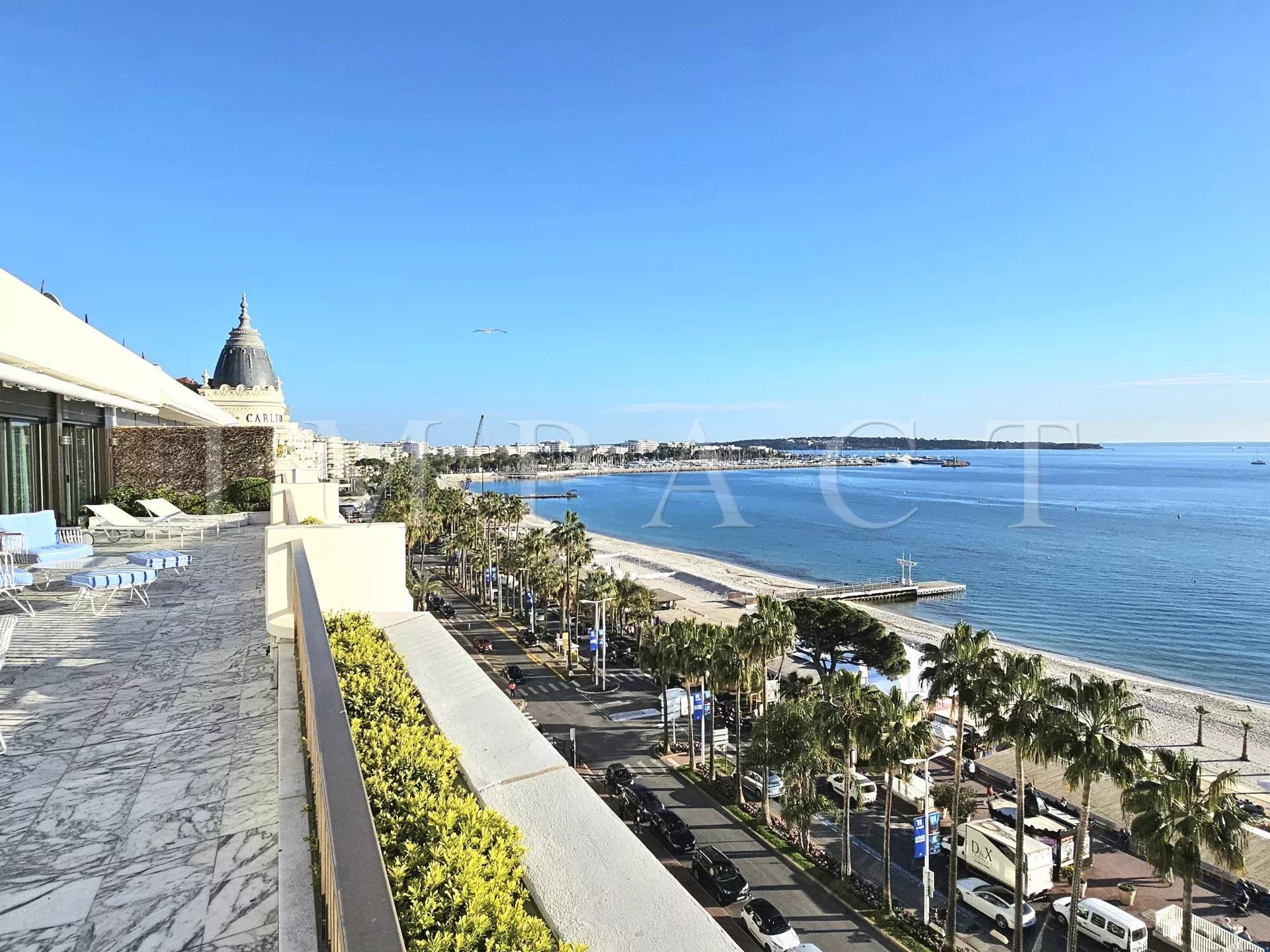 Penthouse vue mer à louer Cannes