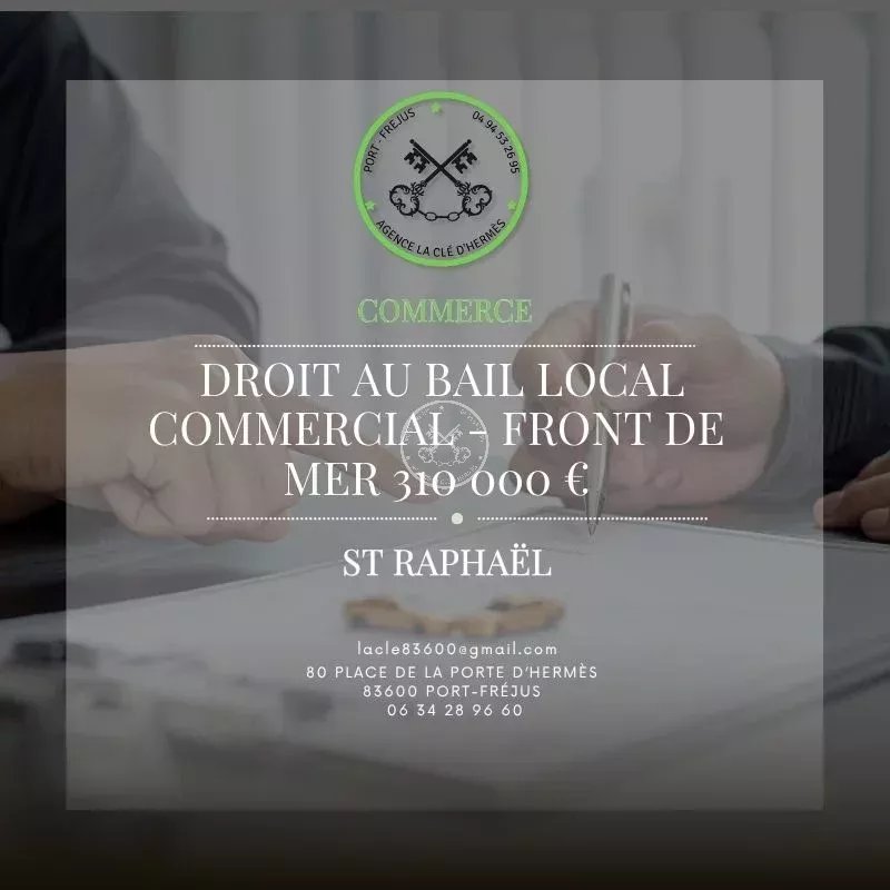 St Raphaël - Front de mer - Droit au bail local commercial