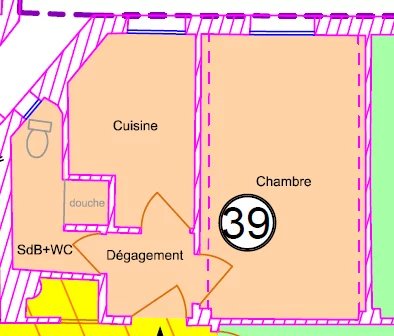 NICE ST BARTHELEMY - STUDIO 21 M² - VENDU LOUÉ