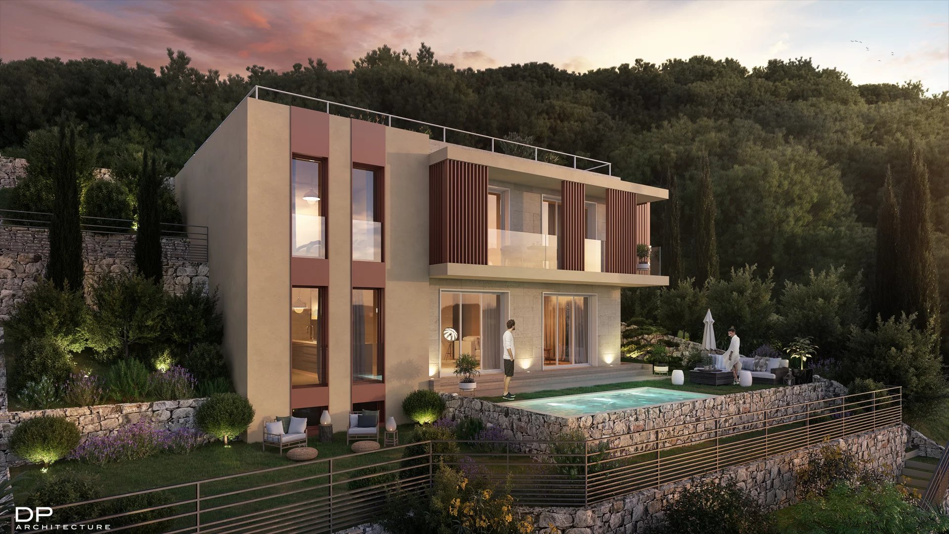 Eze - Villa neuve 222 m², piscine, vue mer