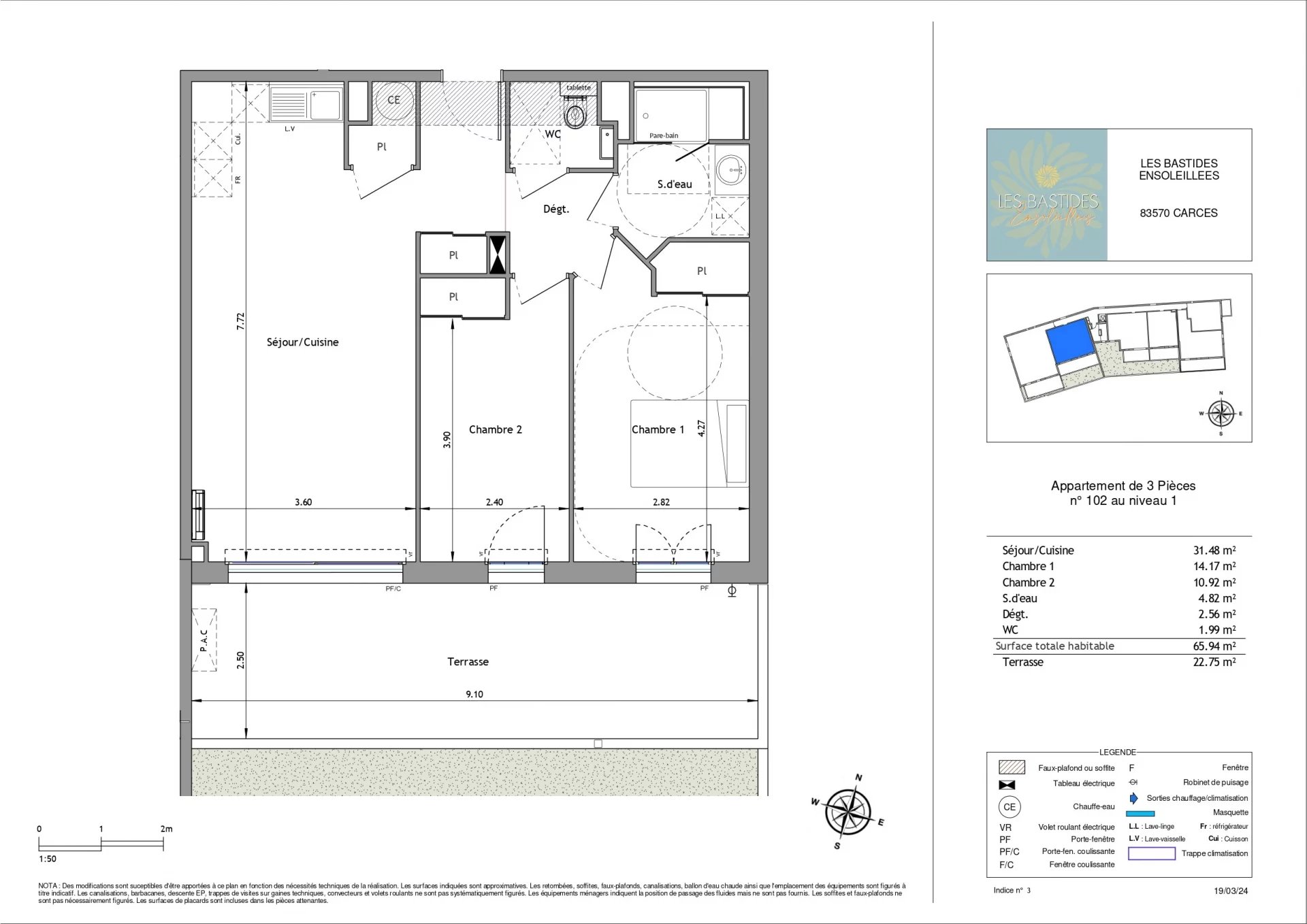 New 3-bedroom apartment with terrace - Carcès