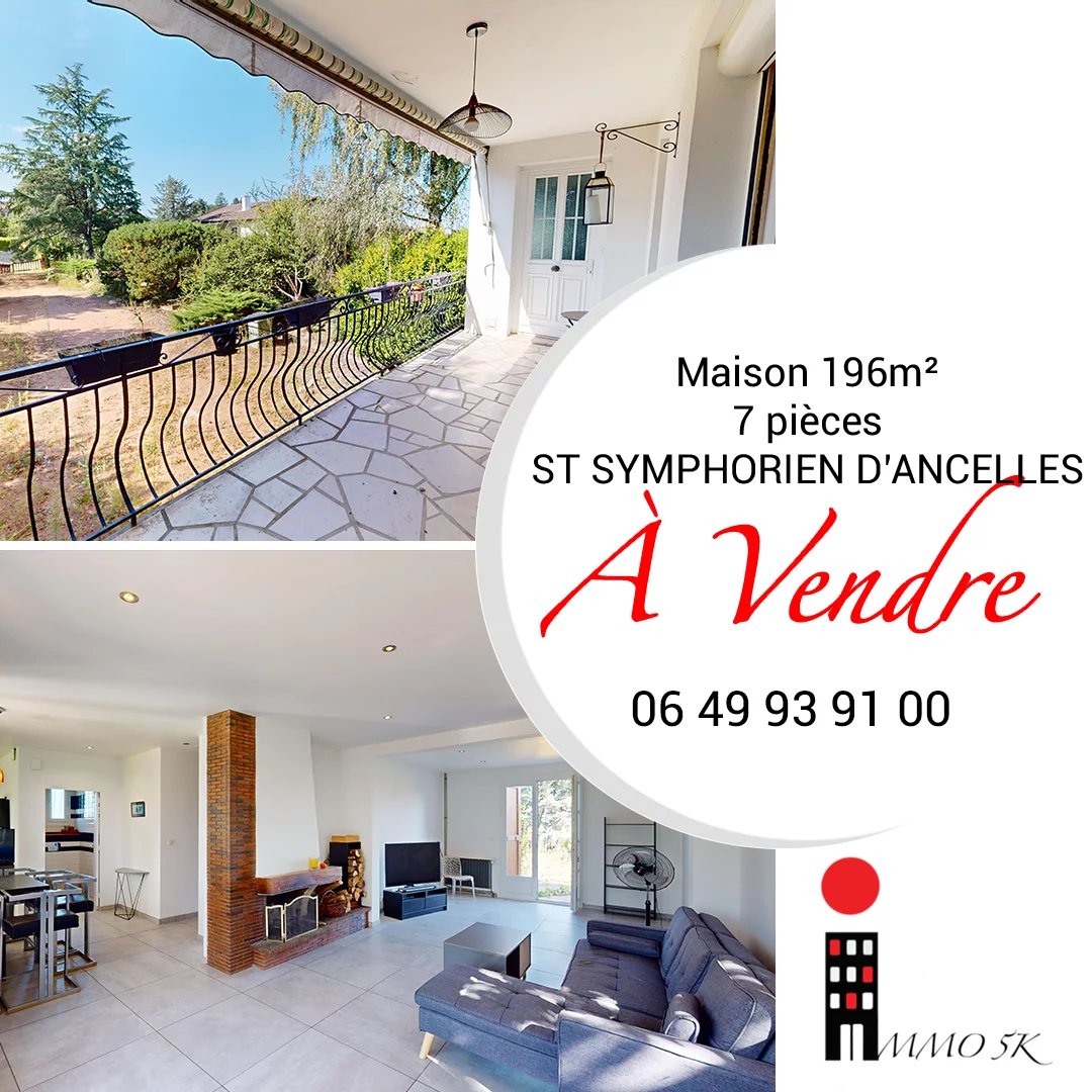 Maison 7 pièces - 196m² - Terrain 2235m²