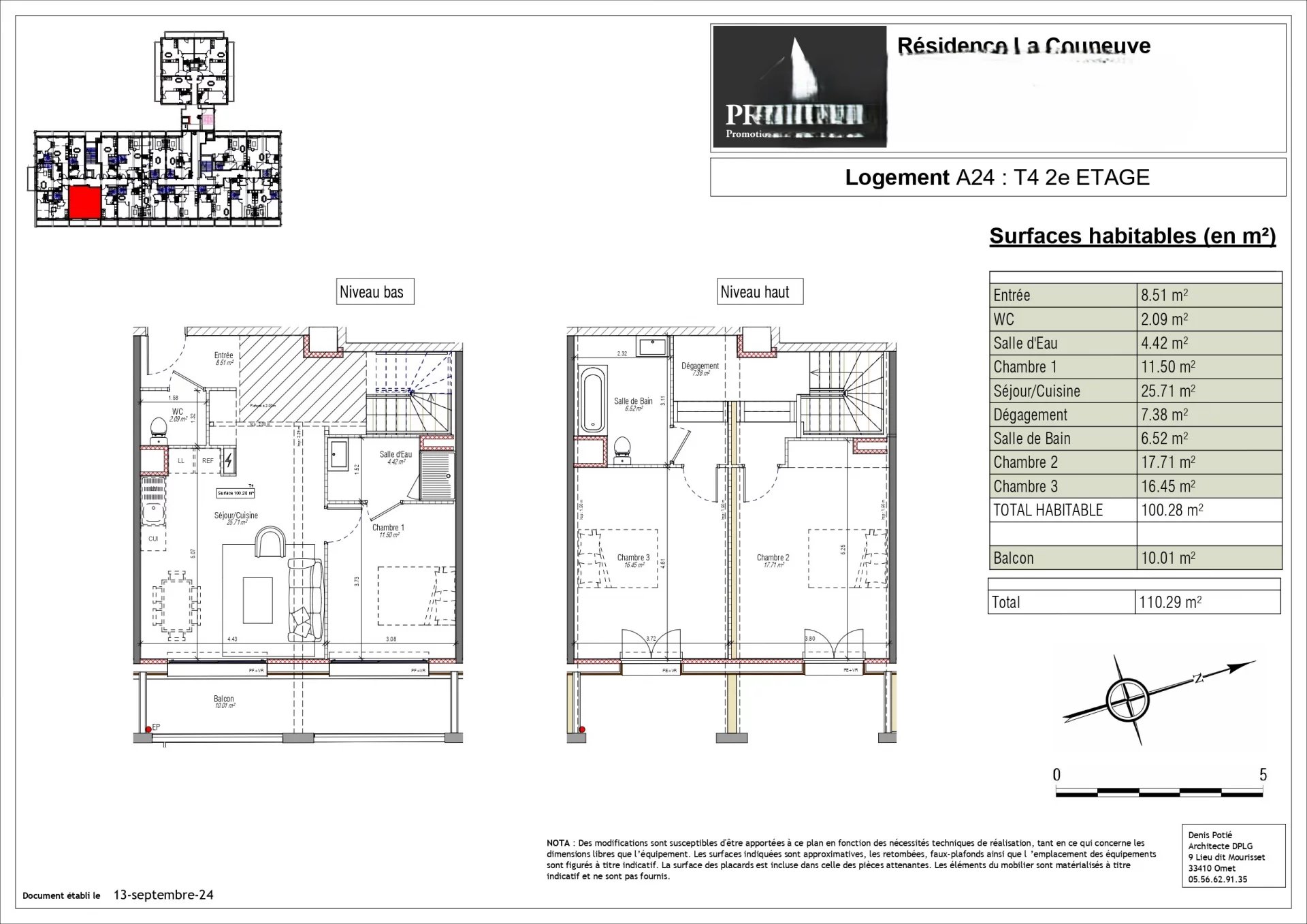 DUPLEX T4 106m² avec balcon - CENTRE VILLE