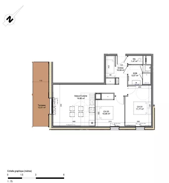 New Apartment - Montriond École T3+ | 58 sq m | 1st Floor with Balcony, Parking, and Cellar Accommodation in Les Gets