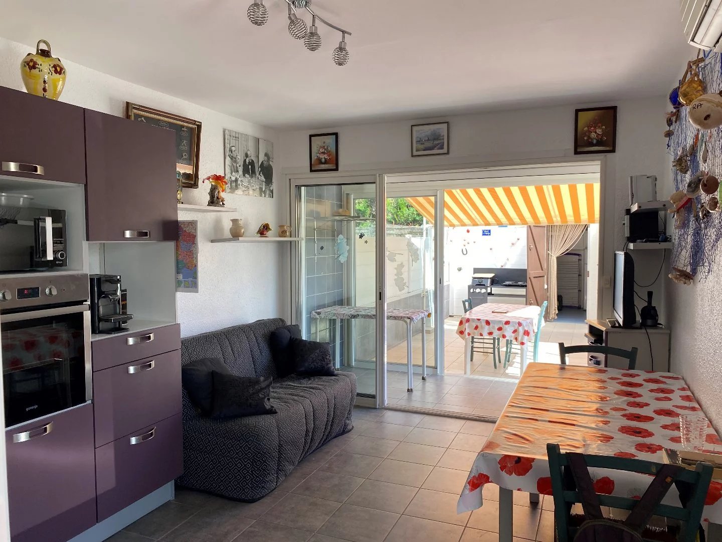 Marseillan-Plage 34340 proche plage Appartement de 2 pièces en rez-de-jardin avec garage