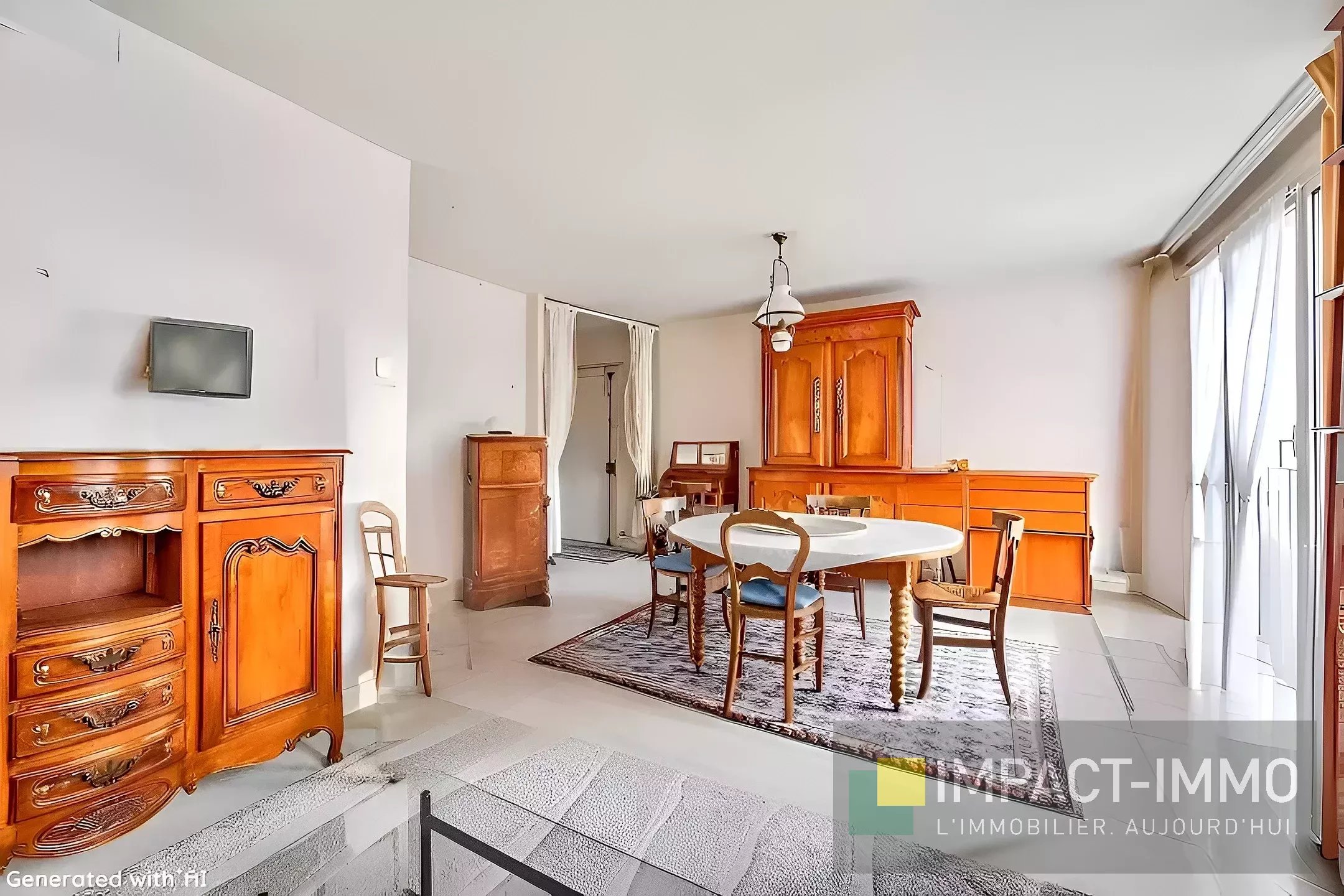 Grande salle à manger lumineuse