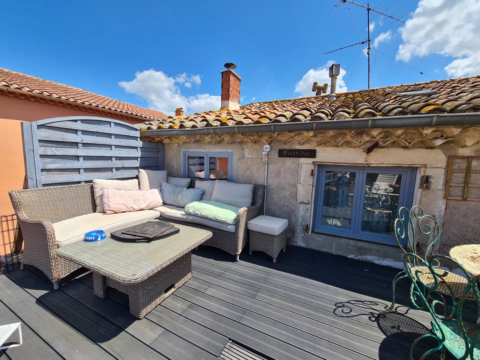 Winemakers house with gite, two terraces and garage