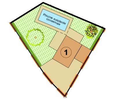 Terrain à bâtir de 580 m² avec piscine creusée