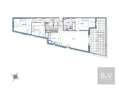 91 m² 4-room apartment with terrace and sea view — photo 4 of 4