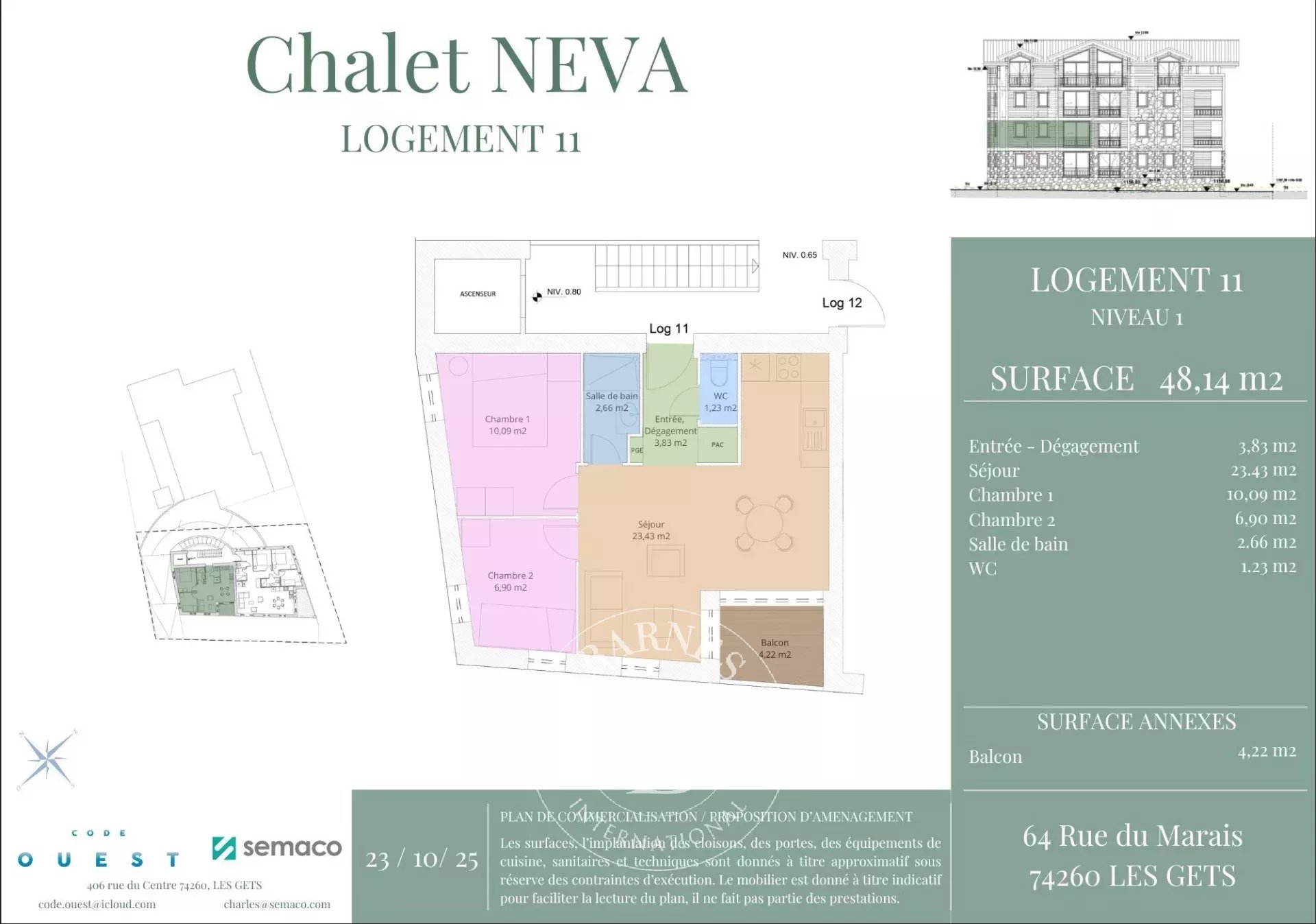 Photo of Les Gets - T3 apartment of 48 sqm - New construction off-plan - Village center