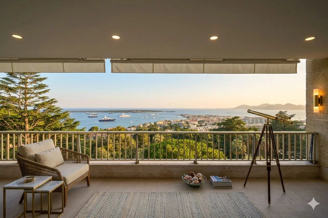 CANNES CALIFORNIE – RÉSIDENCE SEMIRAMIS – 4 PIÈCES LUXUEUX AVEC VUE MER