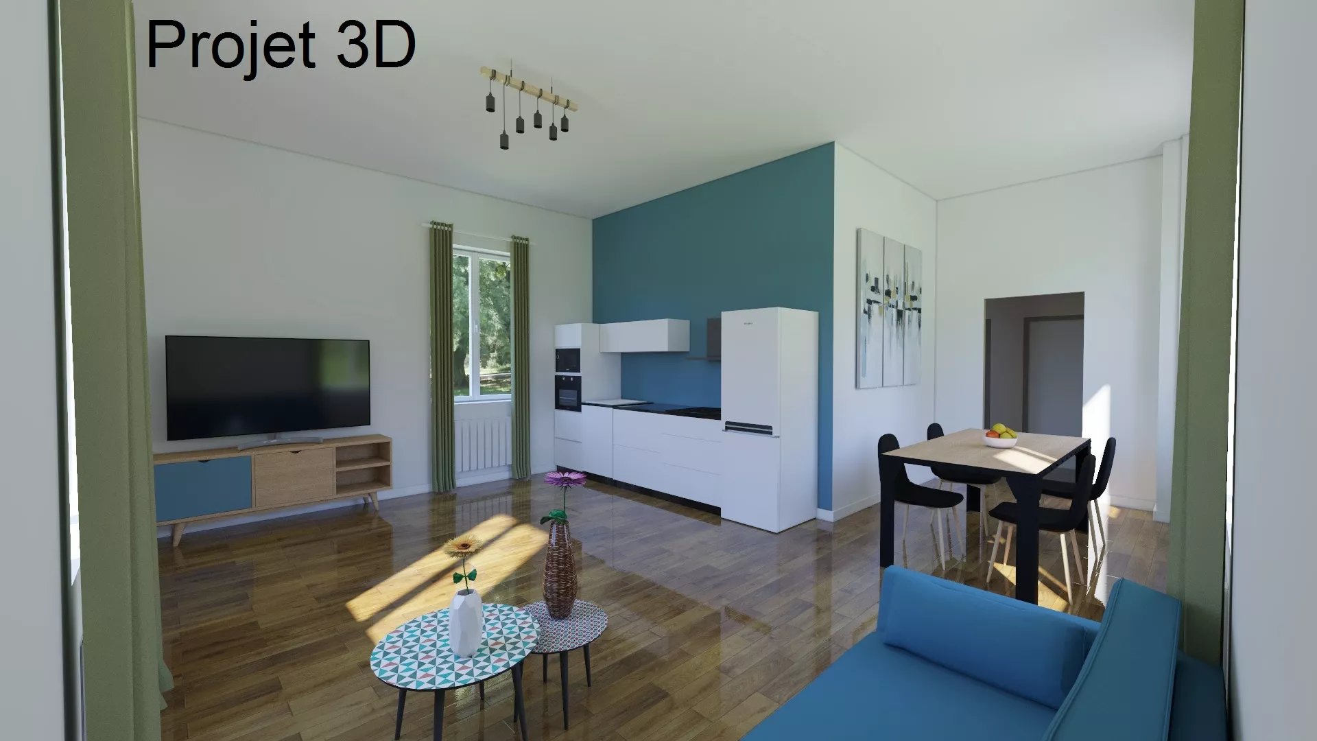 Appartement 77 m² avec jardin, parking et cave