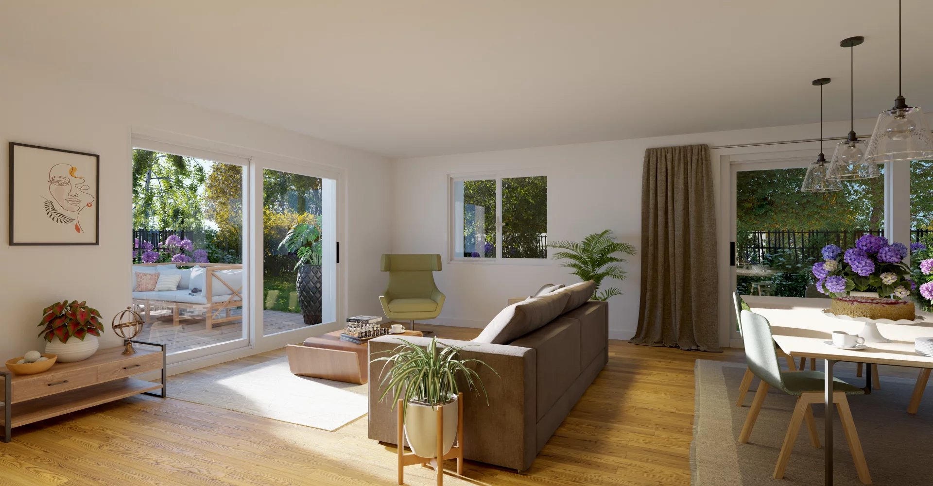 T4 duplex de 111 m² avec terrasse et jardin