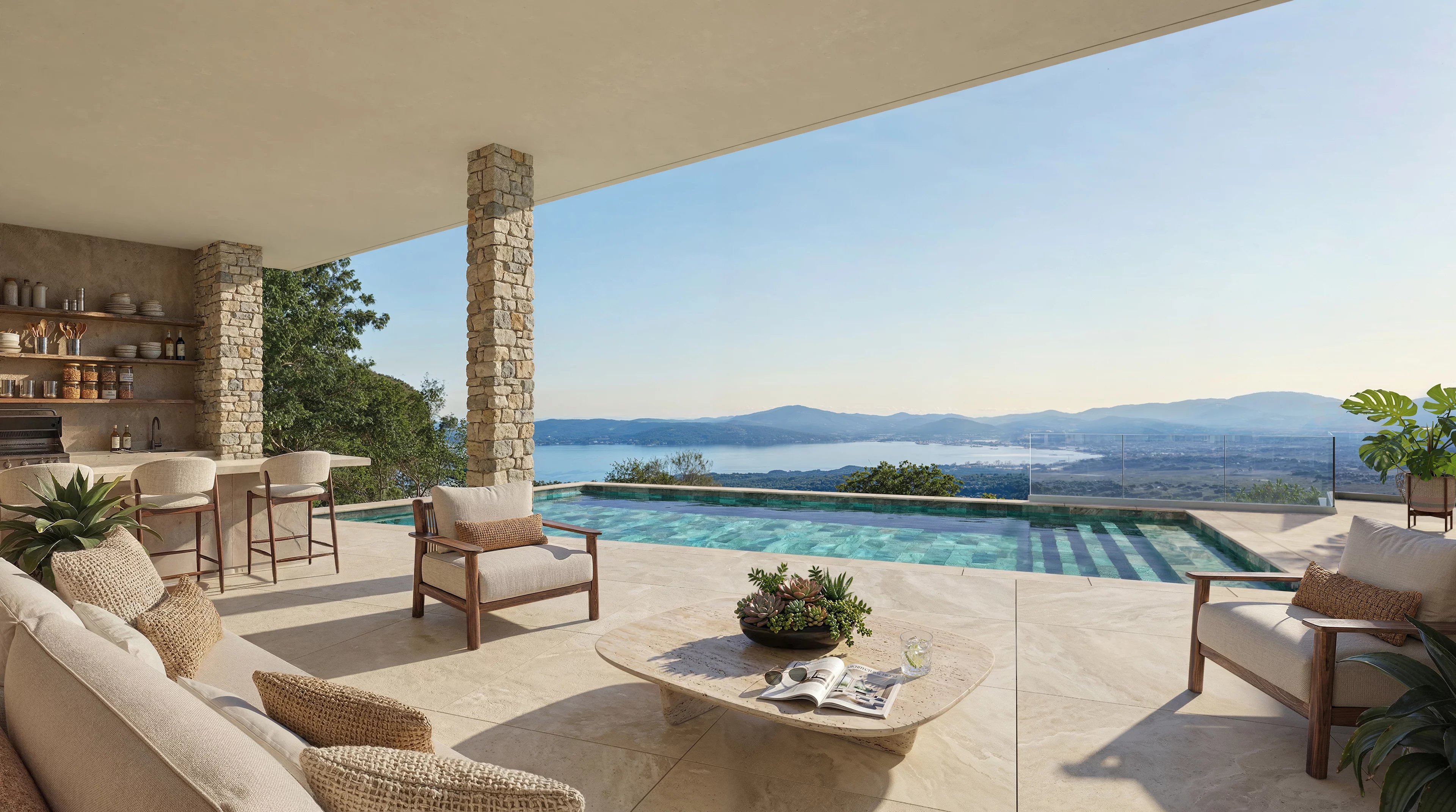 Bright modern villa with sea view