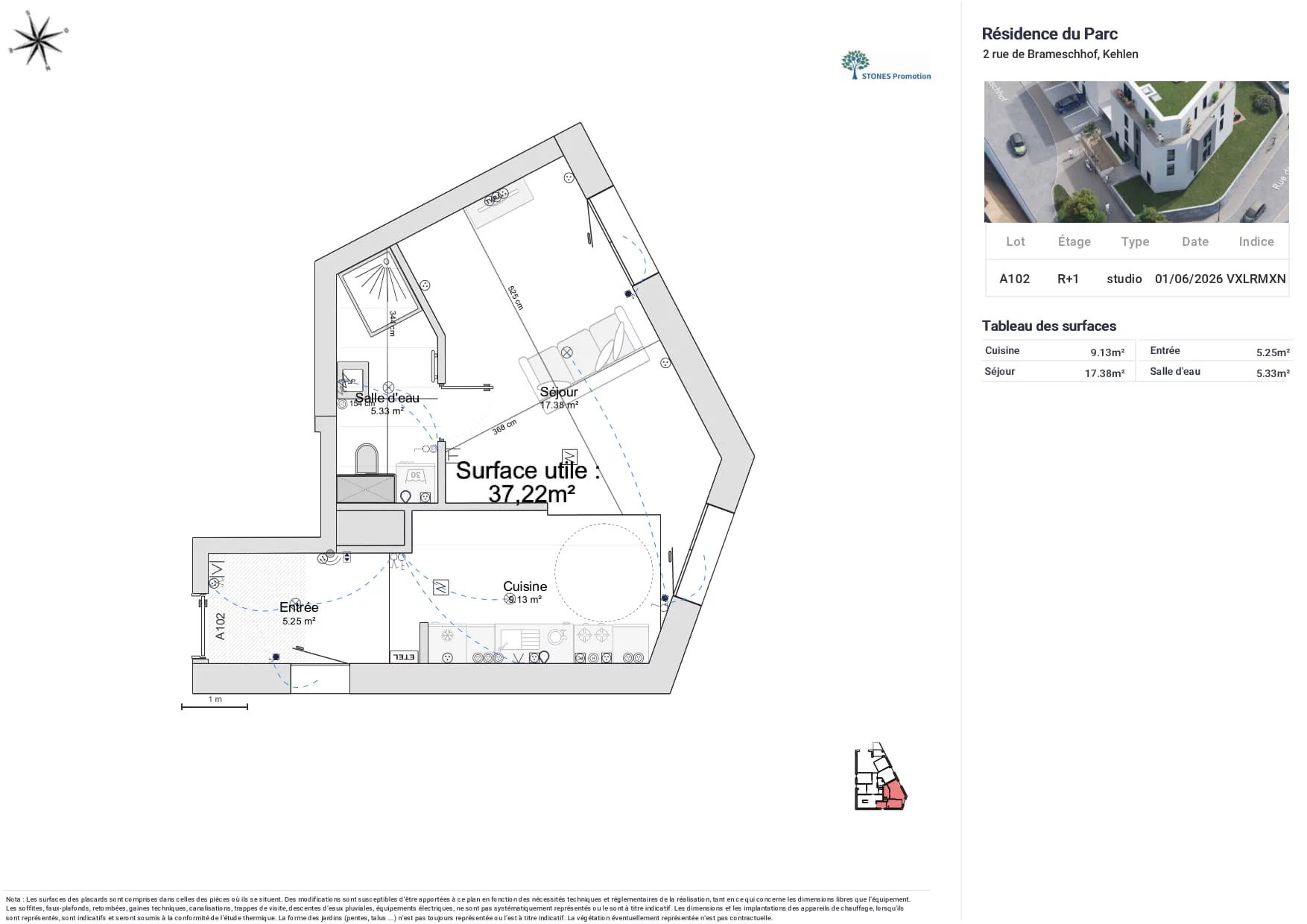 A VENDRE - studio - KEHLEN