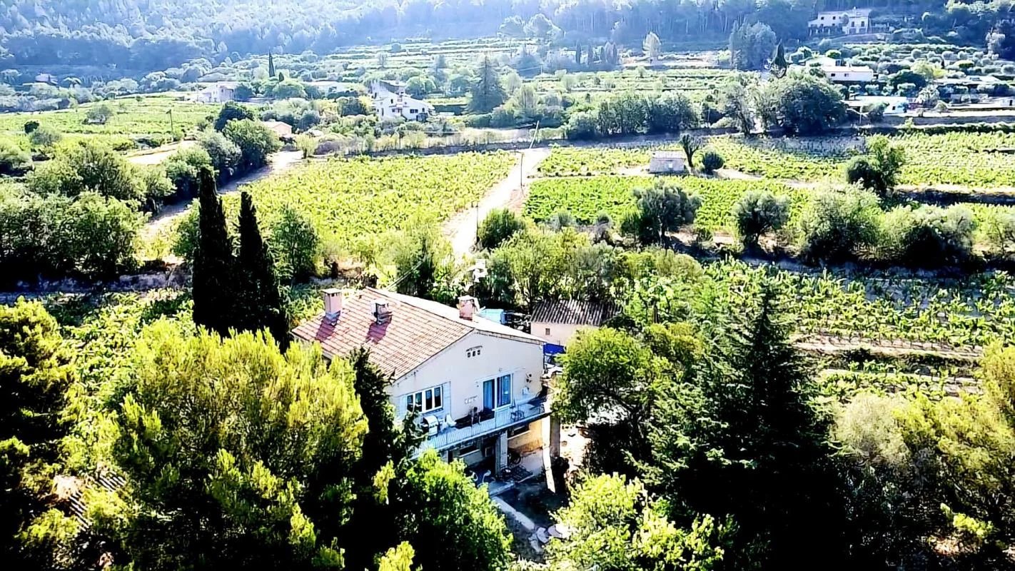 Magnifique bâtisse entourée de vignes avec vue mer