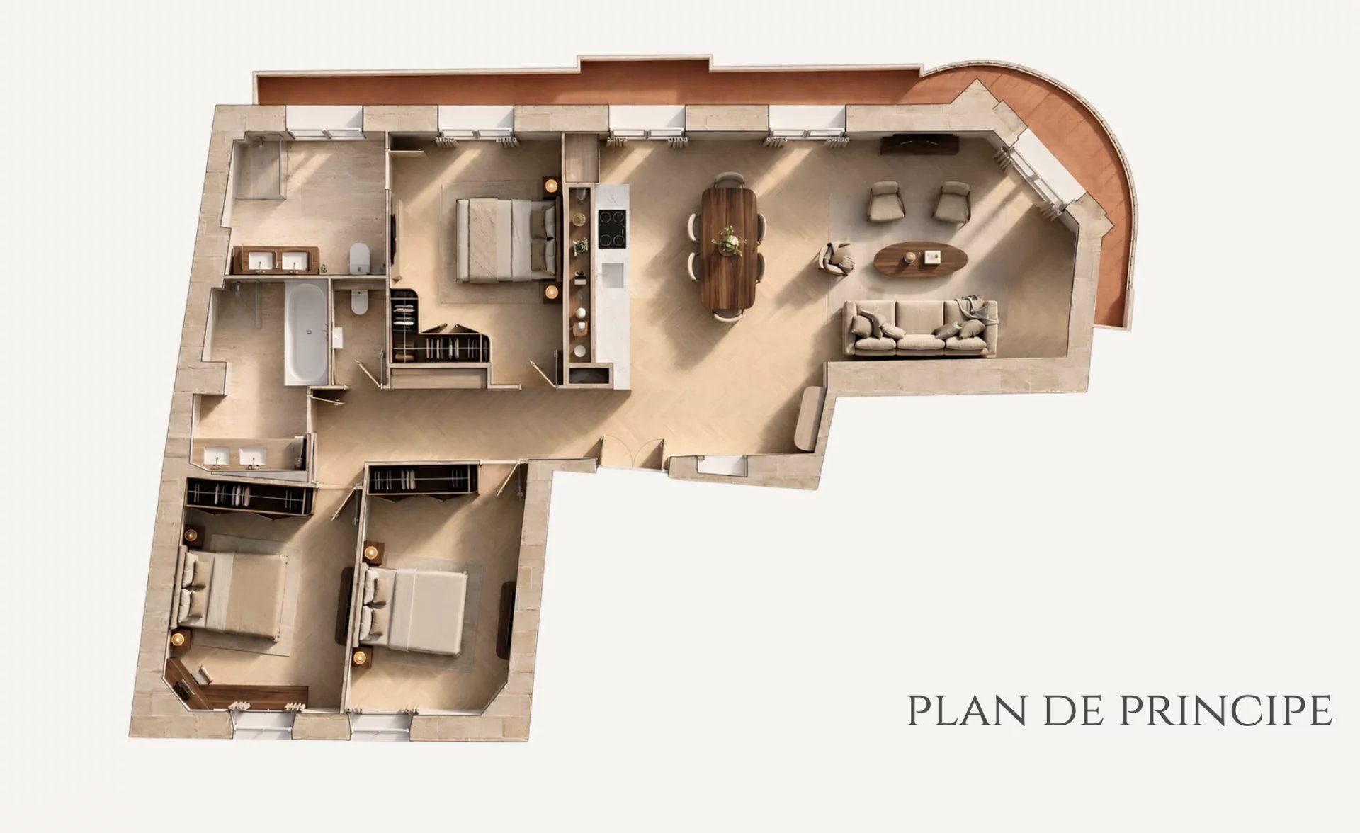 FOR SALE – NICE MUSICIENS– 4-ROOM RENOVATED APARTMENT WITH BALCONIES – FULLY RENOVATED BUILDING