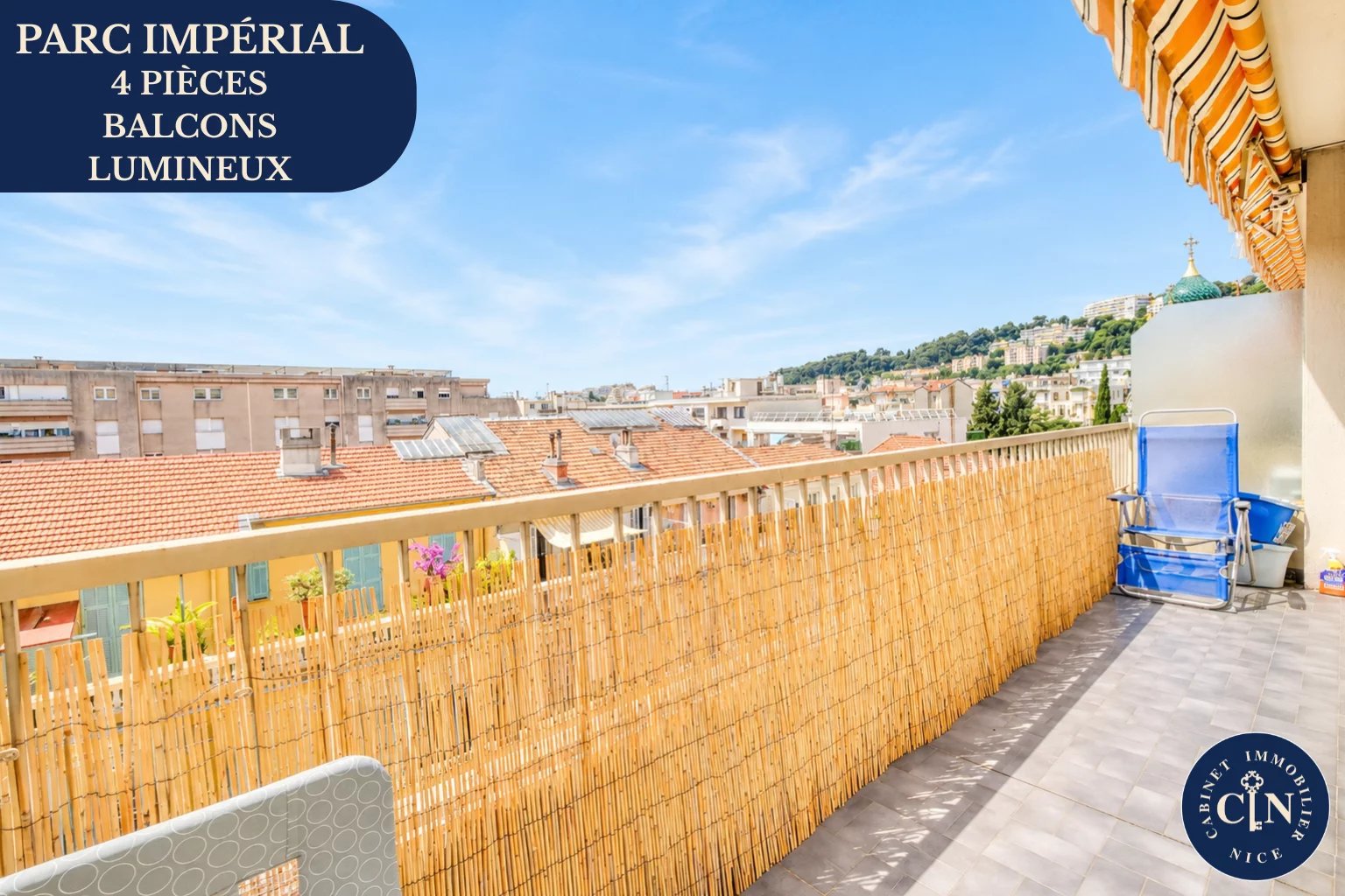 Appartement à rafraichir - 4 pièces 80 m² - Deux terrasses traversantes - Parc Impérial