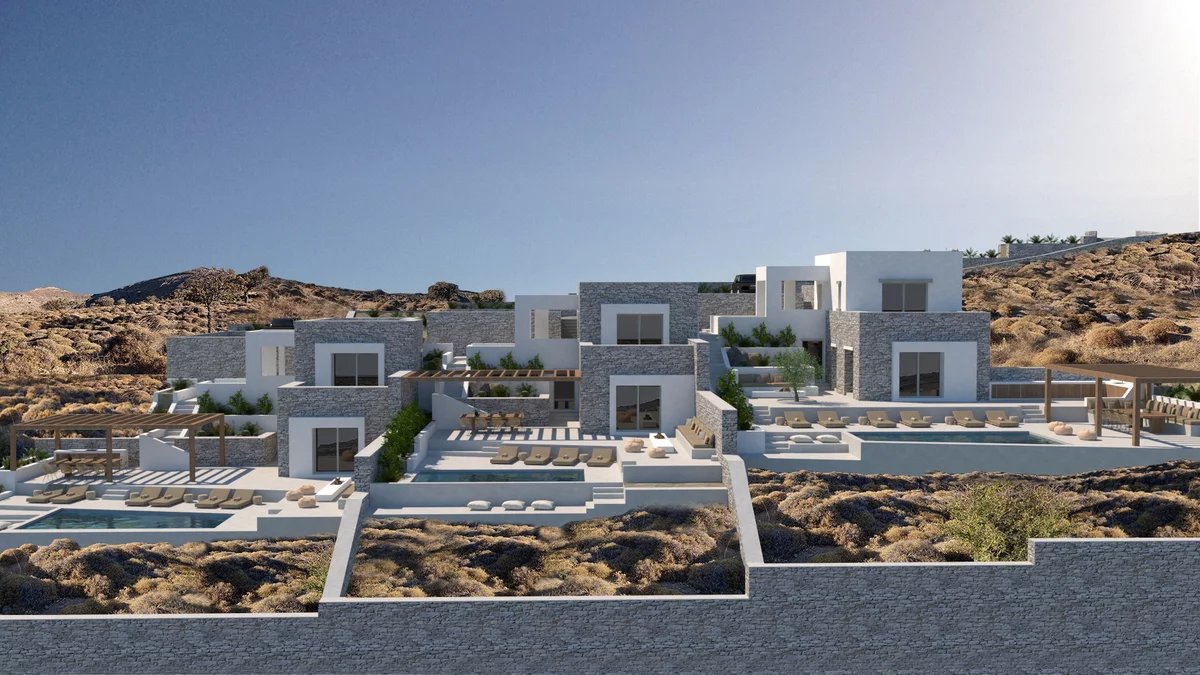 FOR SALE – Package of 3 New Villas with Panoramic Sea Views and Pools – KEA ISLAND