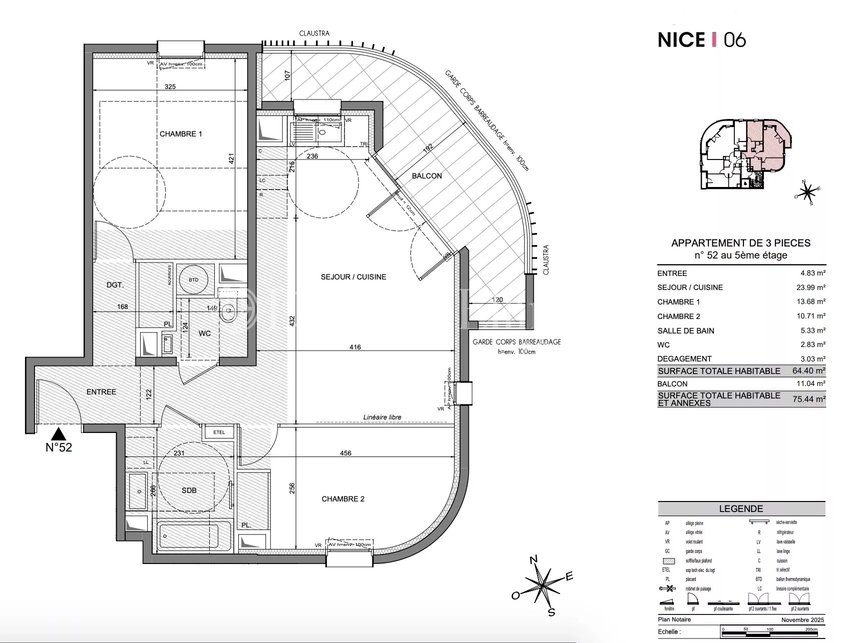NICE – Appartement neuf 3 pièces 65m2 le Port - Image nᵒ2
