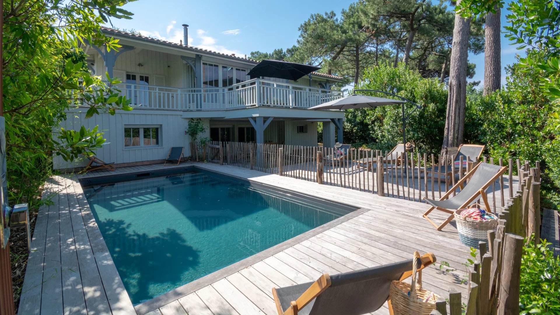 CAP FERRET, VILLA ATALAYA, VUE BASSIN ET PISCINE - picture 1