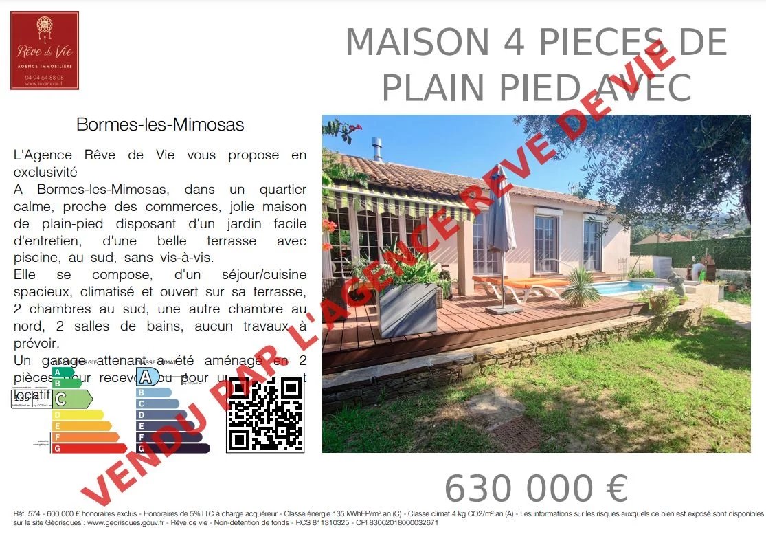 Vente Maison Bormes-les-Mimosas