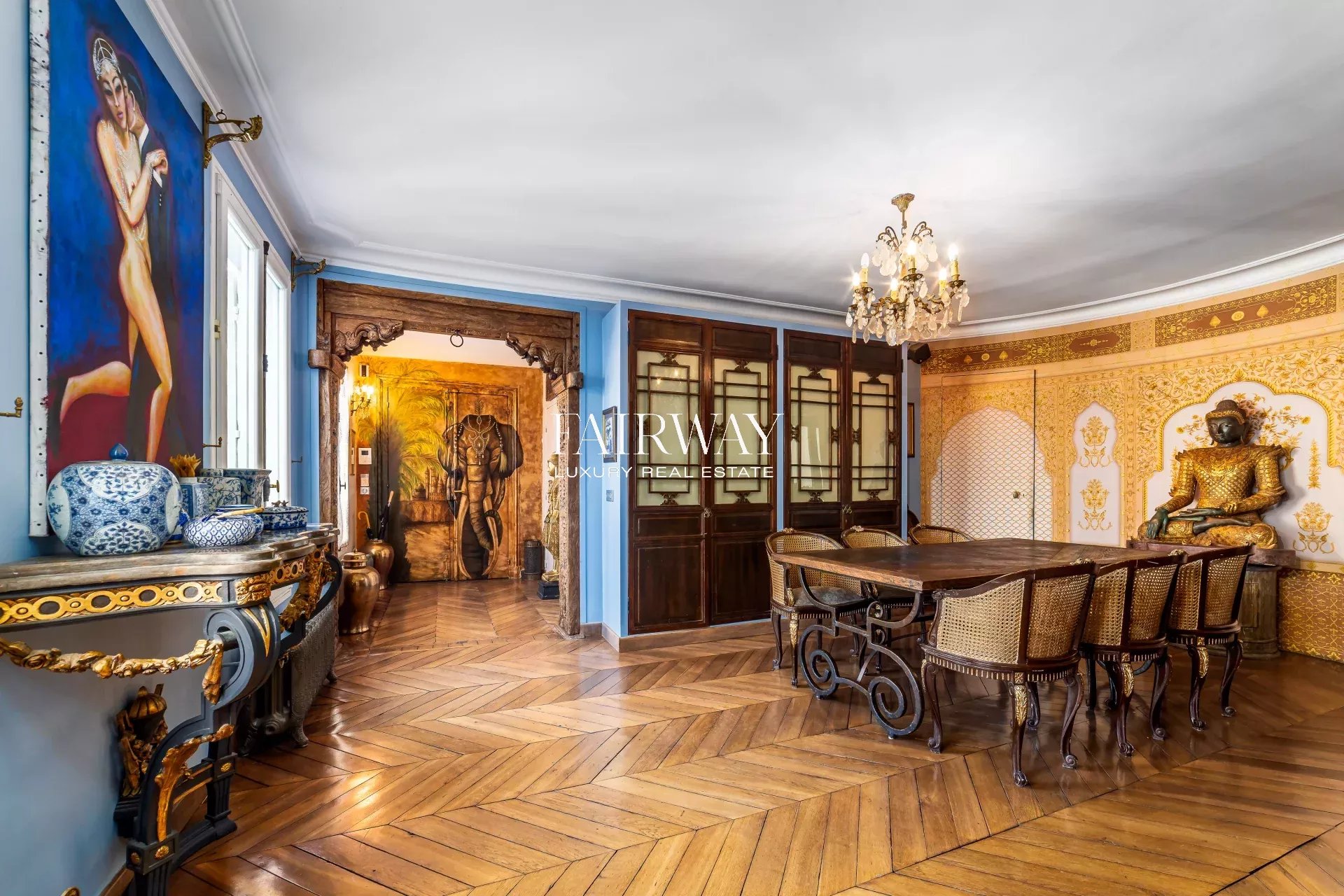 Appartement haussmannien de prestige de 124 m² avec 2 chambres de service en option – Paris 8e Montaigne