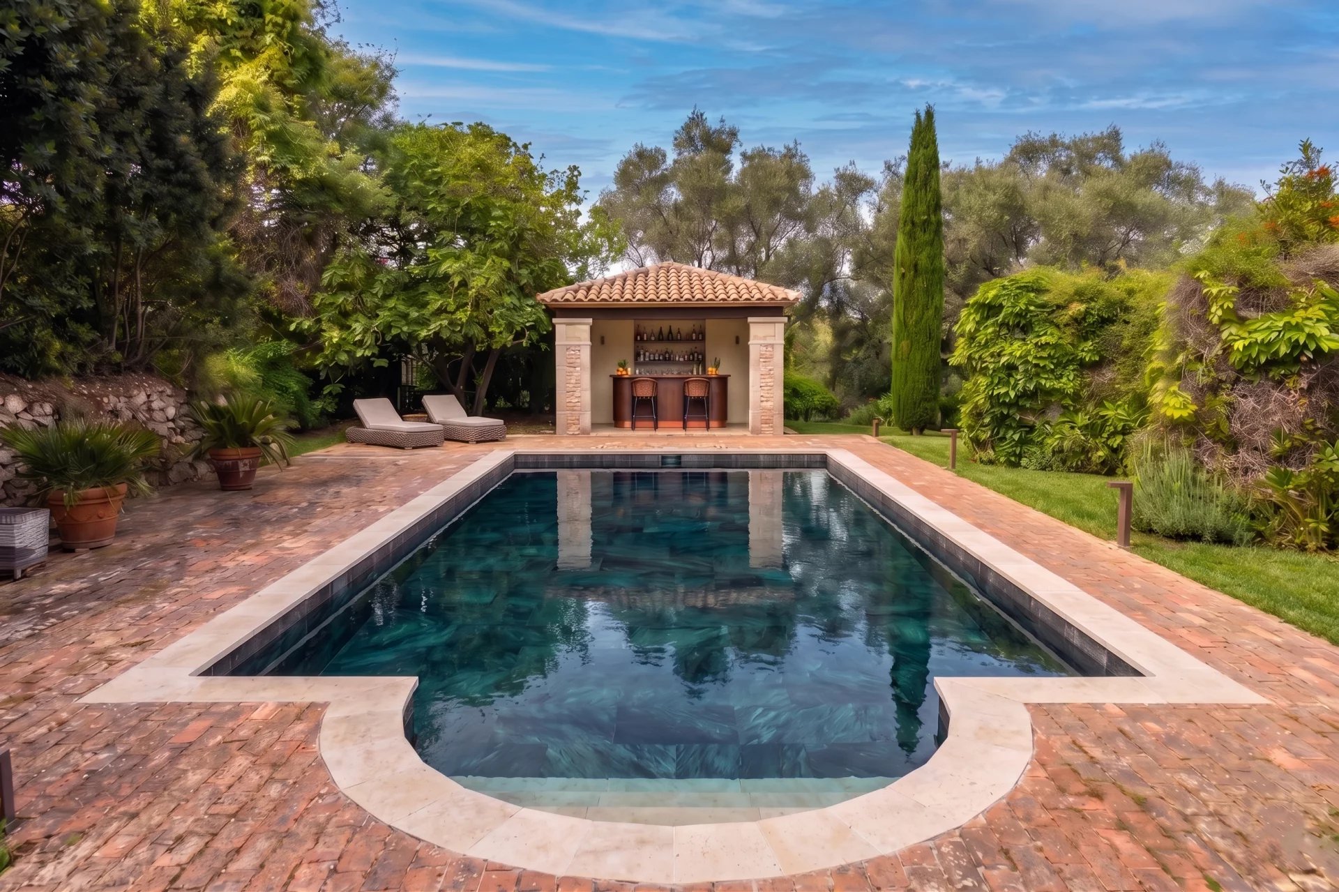 MOUGINS-PROPERTY 2 VILLAS ON A FENCED AND WOODED  PLOT OF 6700 M²