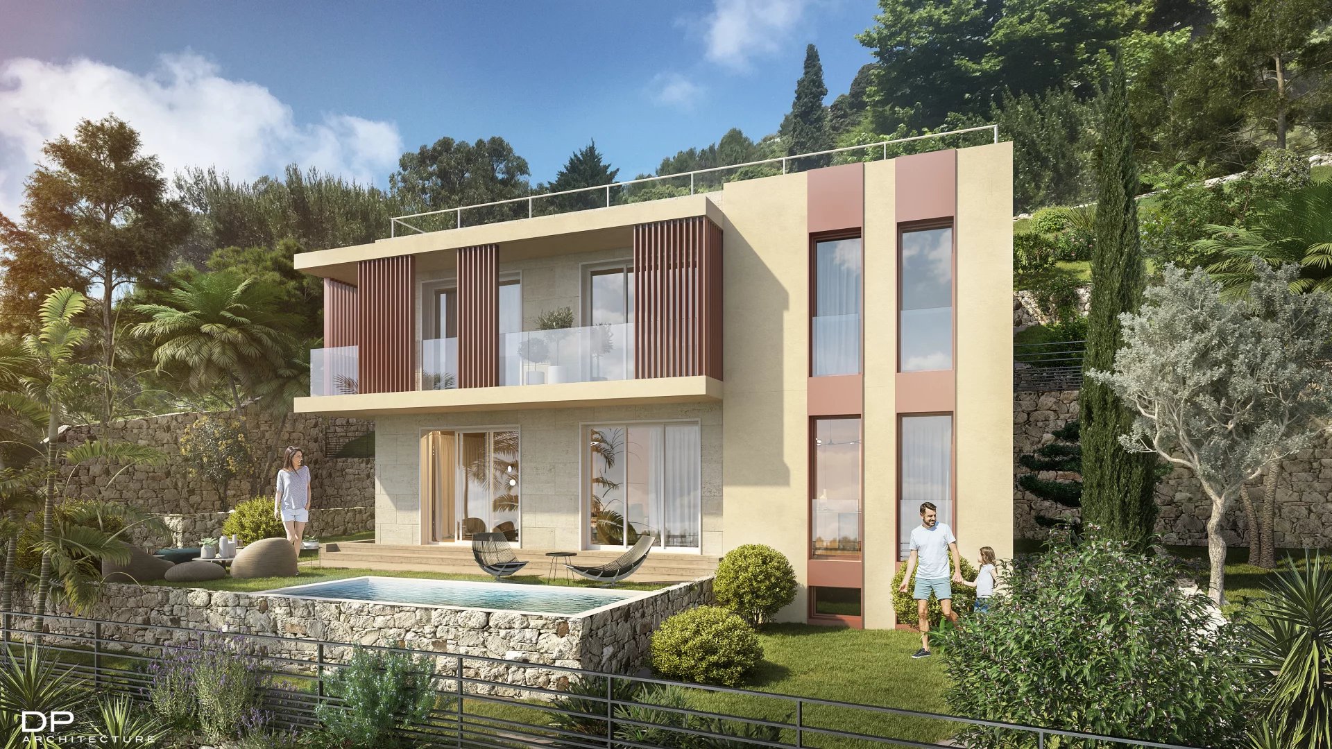 Eze - Villa neuve 223m², piscine, vue mer
