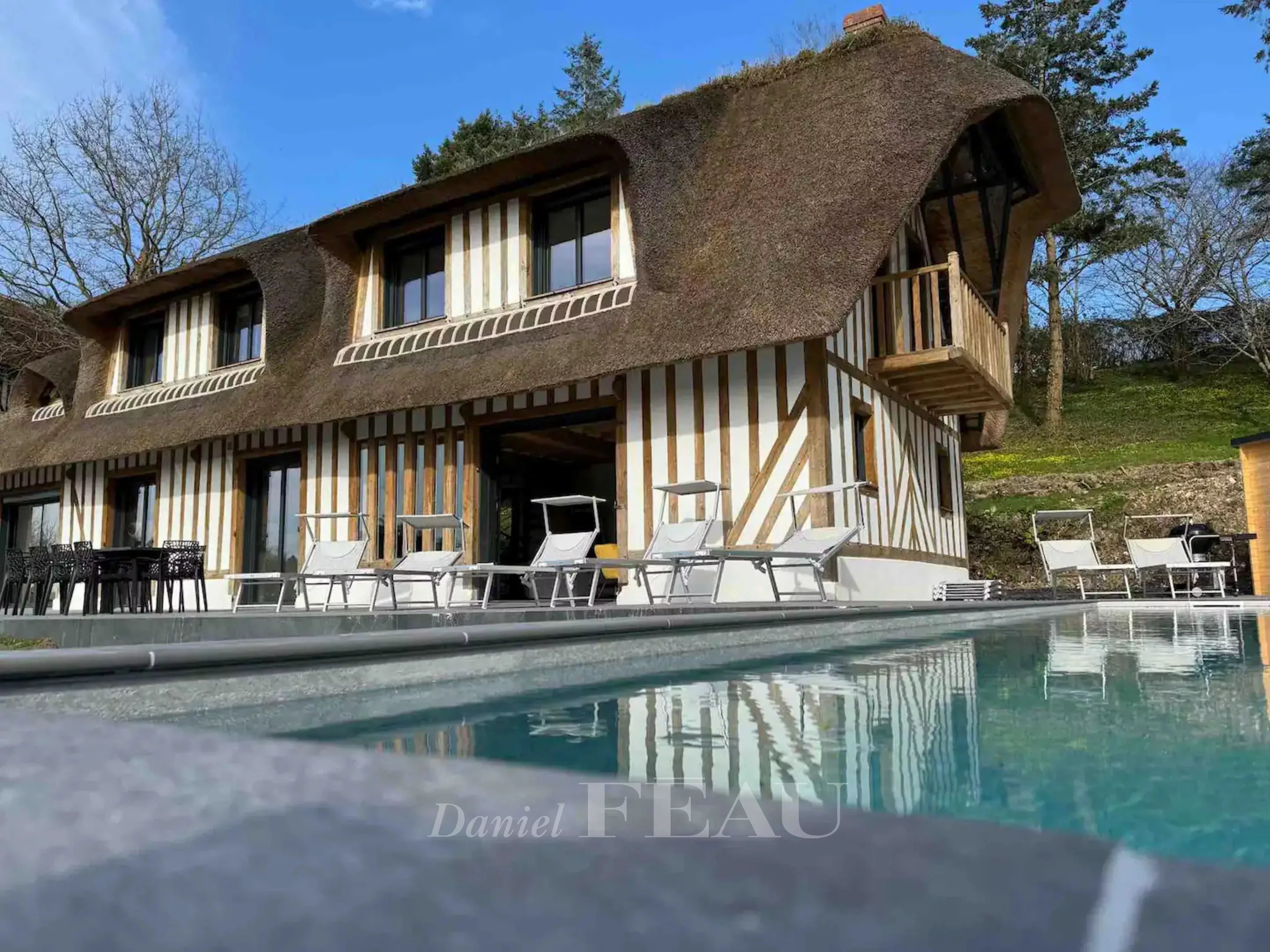 Aux portes de Deauville - Chaumiére  - Piscine