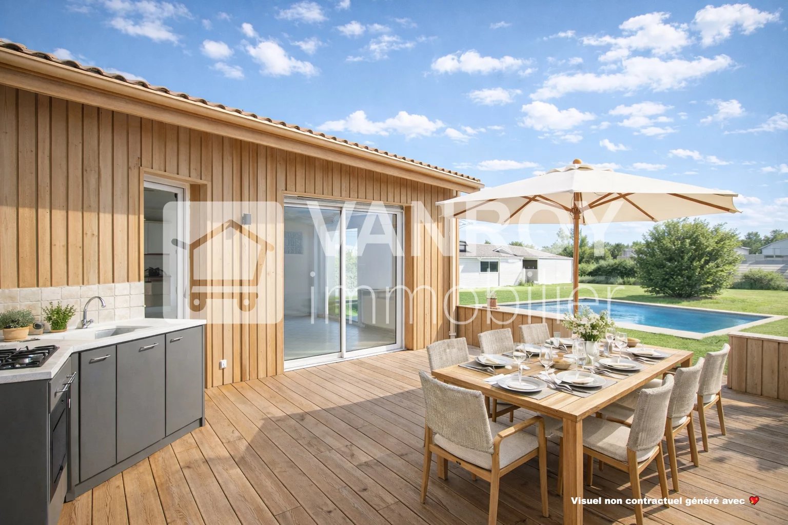 La Teste-de-Buch - Centre / Villa récente sur grand terrain plat