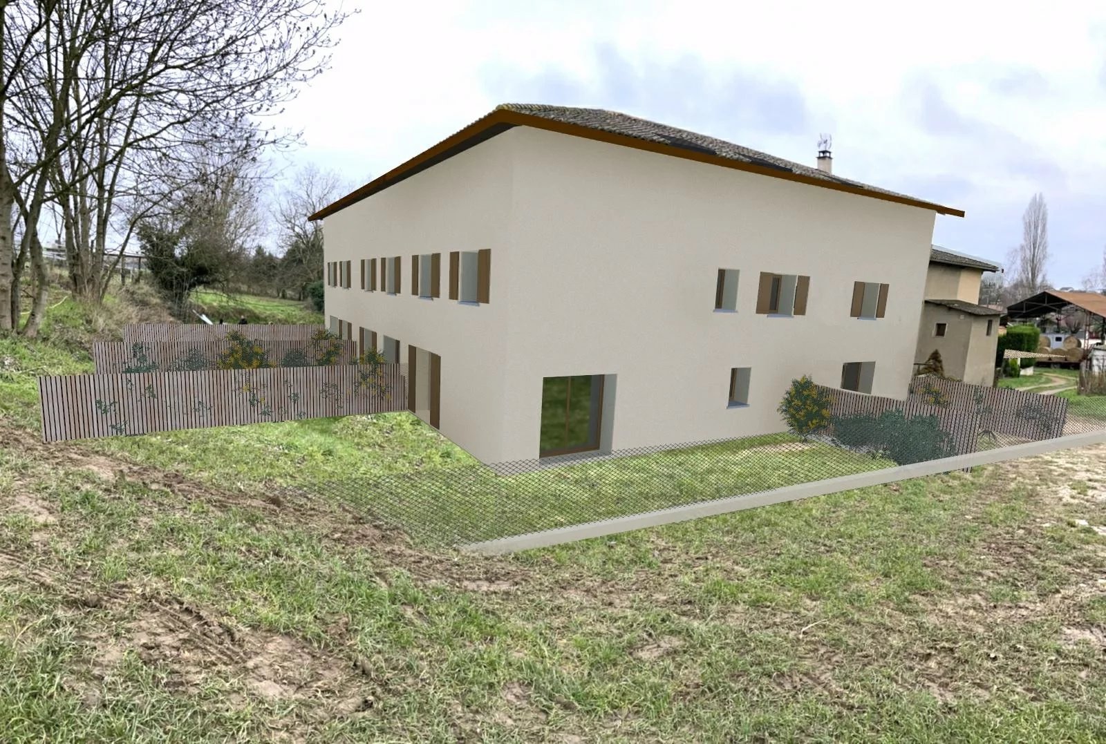 Plateau avec jardin dans une belle bâtisse
