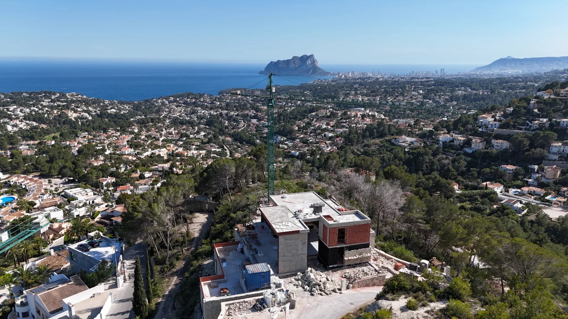 En construction : Villa moderne de luxe avec vue imprenable sur la mer à Moraira, à vendre