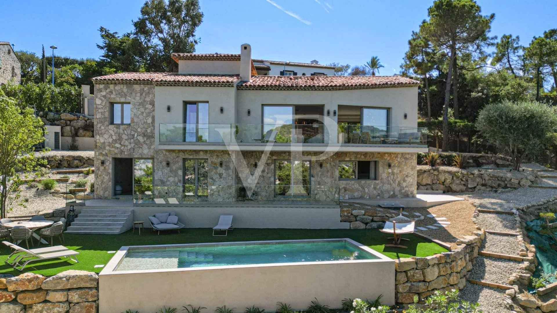 Near Cannes —  Contemporary Elegance with Sea View