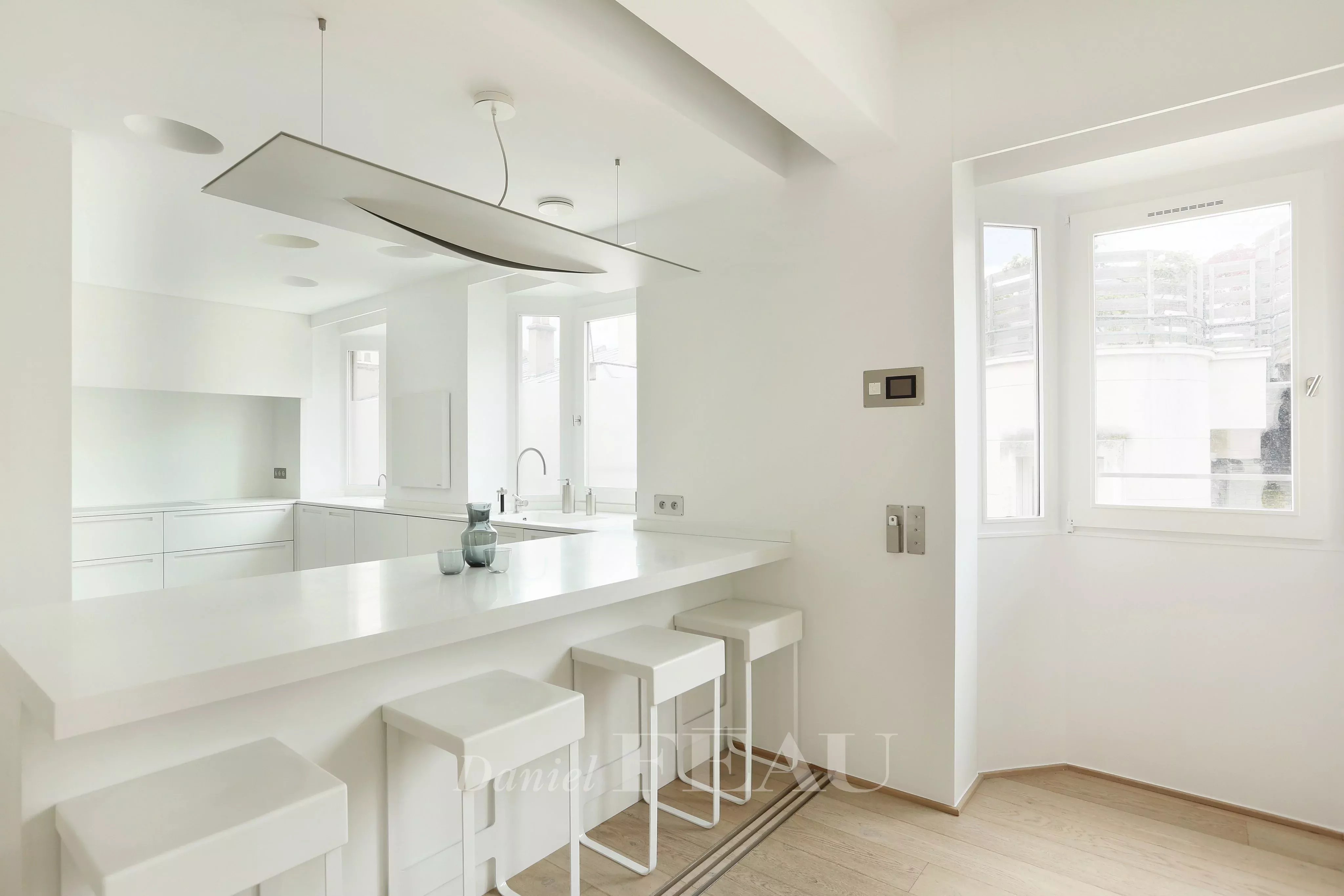 Salle de bains Lumière naturelle Bar Parquet