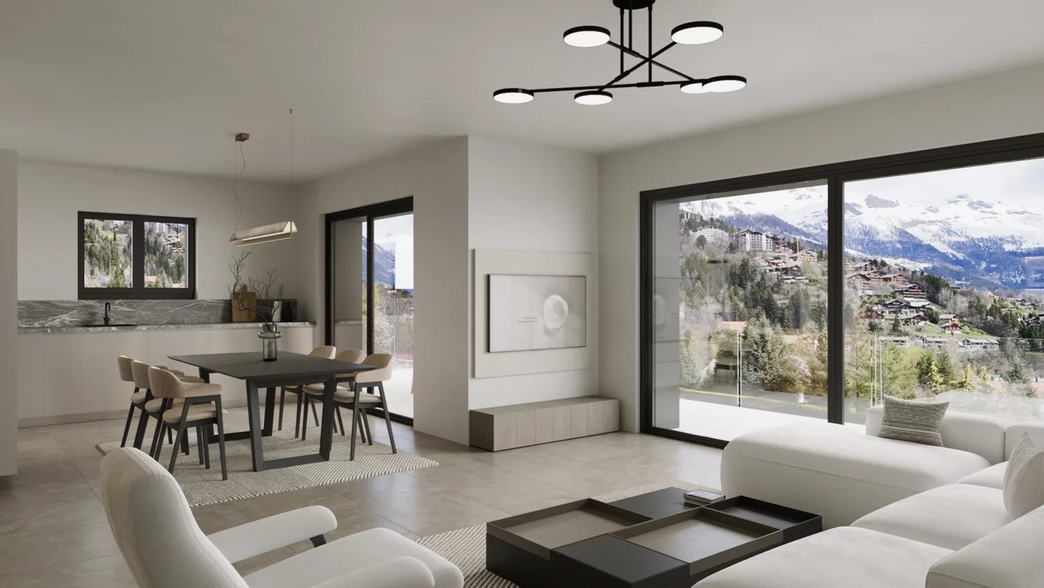 Crans-Montana, magnifique 3,5pces en attique