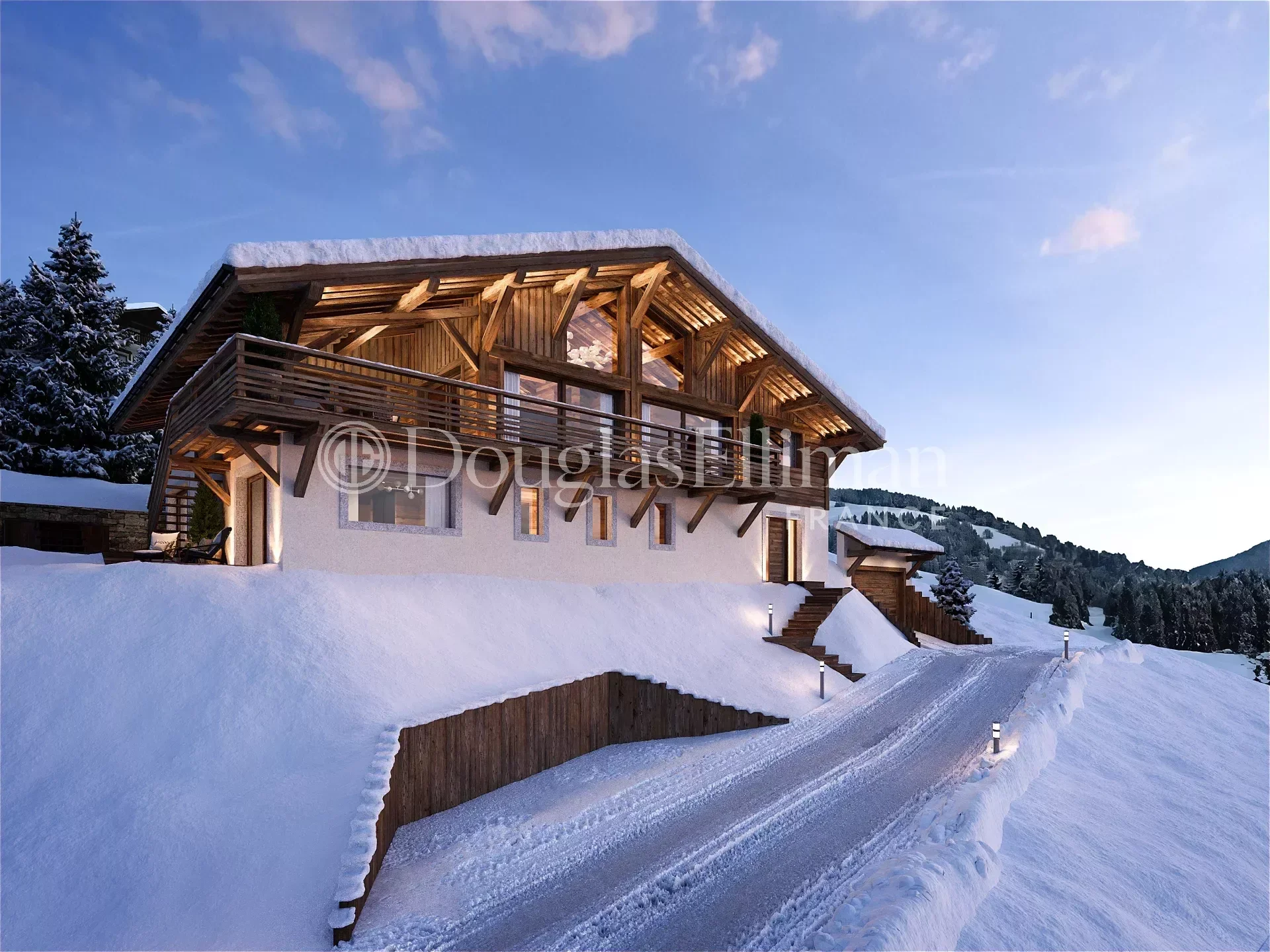 MEGÈVE – Terrain d’exception avec permis – vue Mont-Blanc - Image nᵒ2