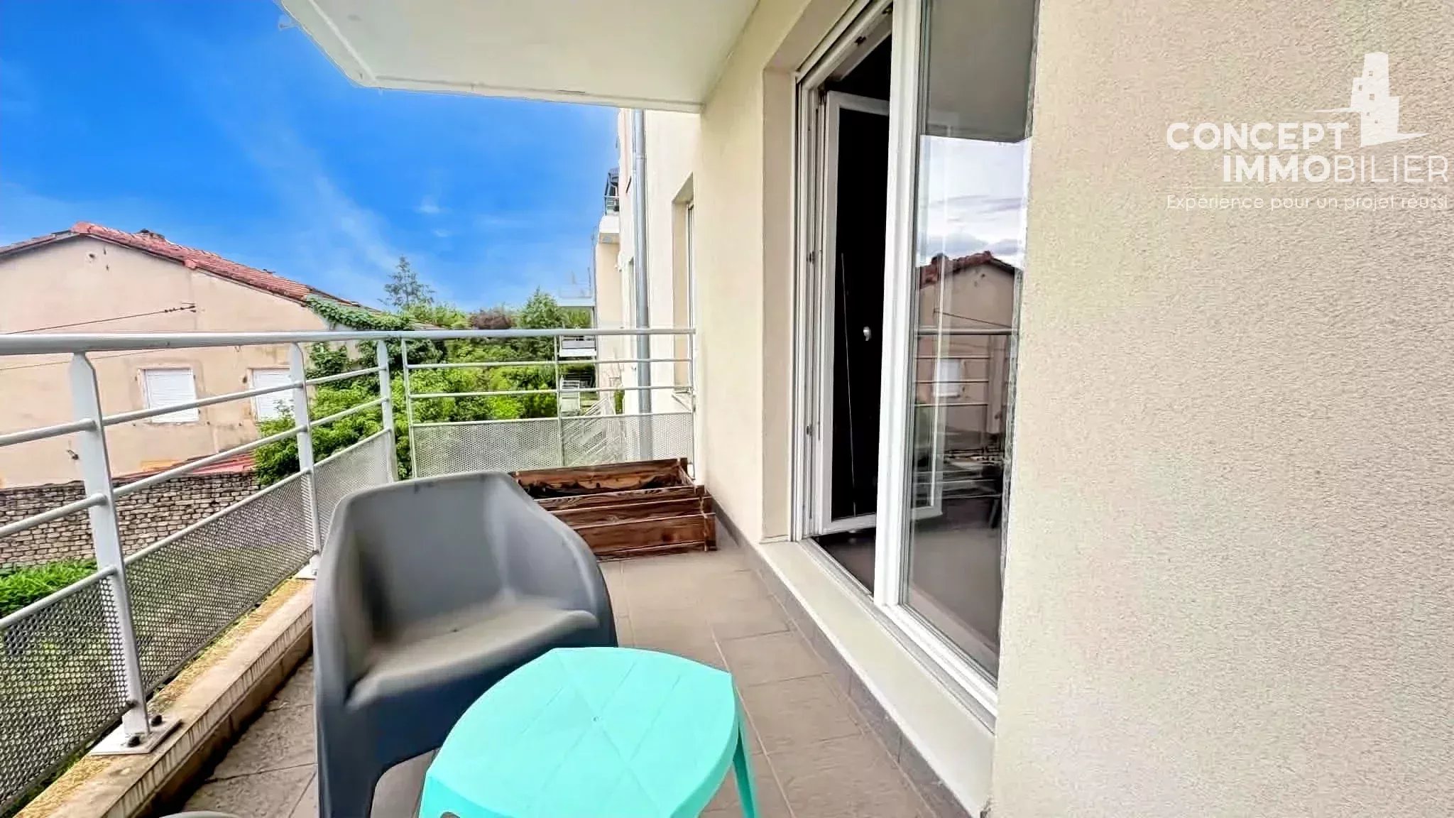 Appartement F3 à vendre, balcon,  box en sous sol