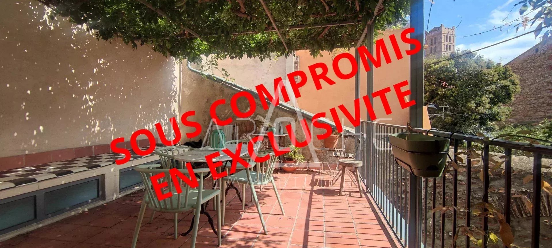 MAISON DE VILLAGE - PATIO + TERRASSE - ELNE