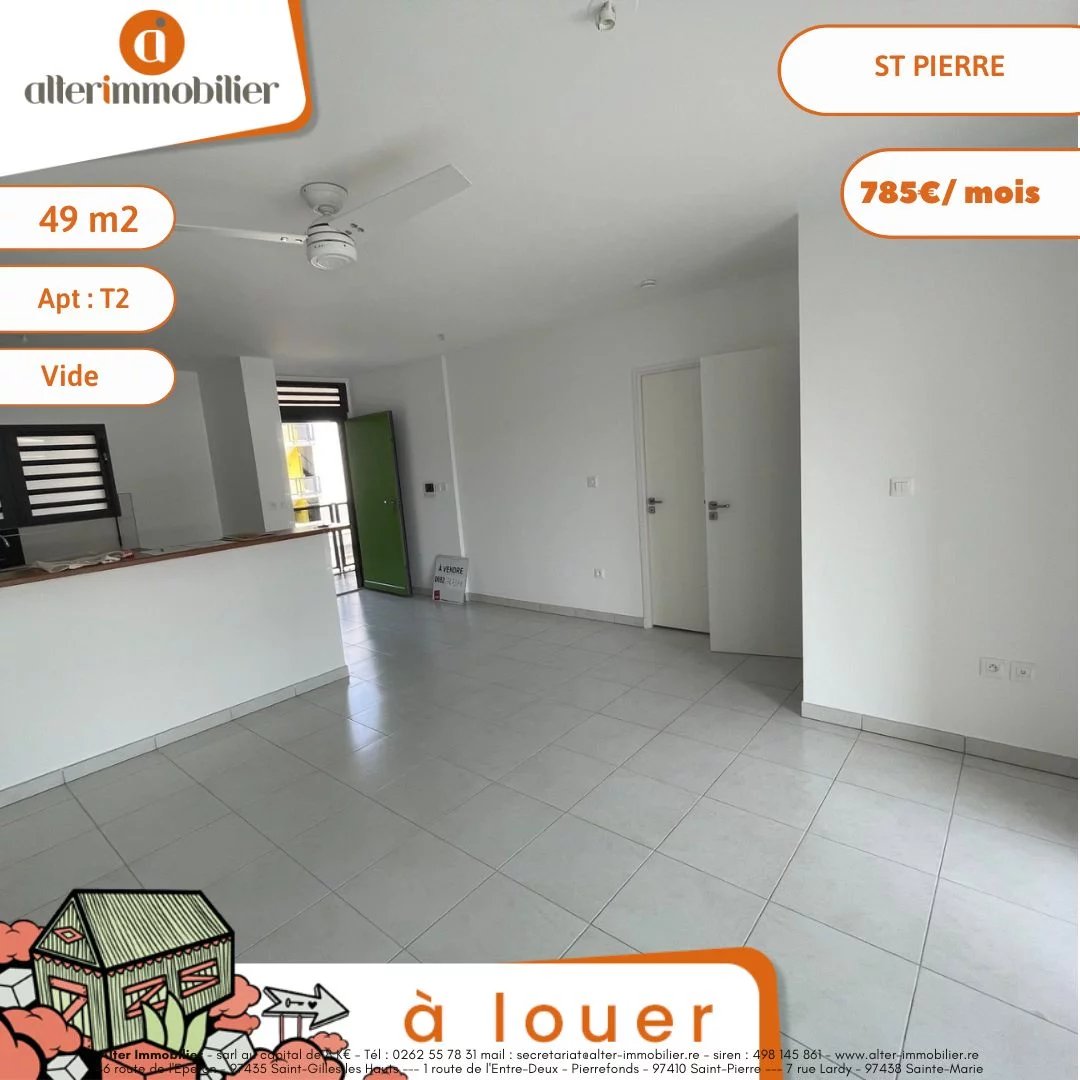 A LOUER - T2 VIDE - ST PIERRE