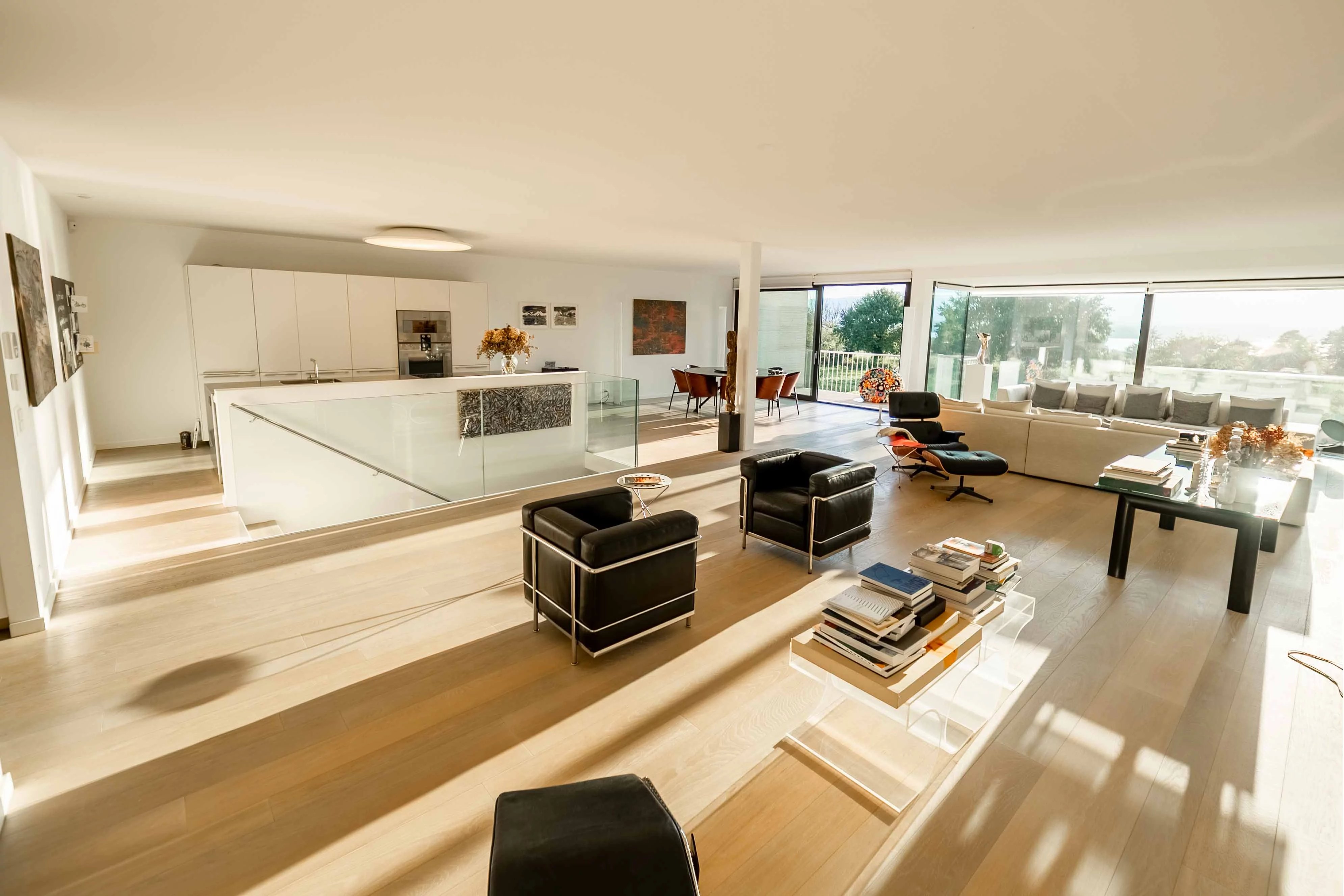 Grand appartement avec vue à Corsier