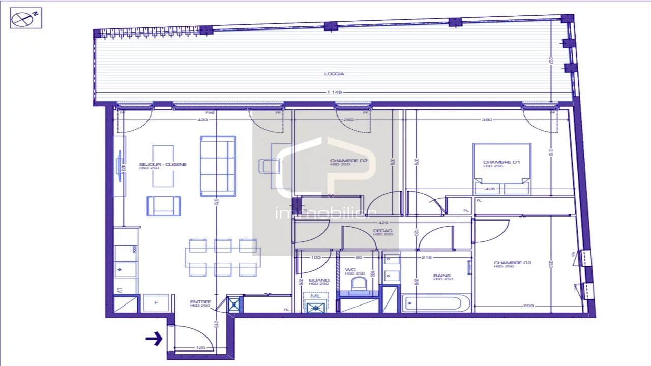 Annecy / Meythet  T4 récent de 79,91 m² avec grande terrasse 30 m² + garage