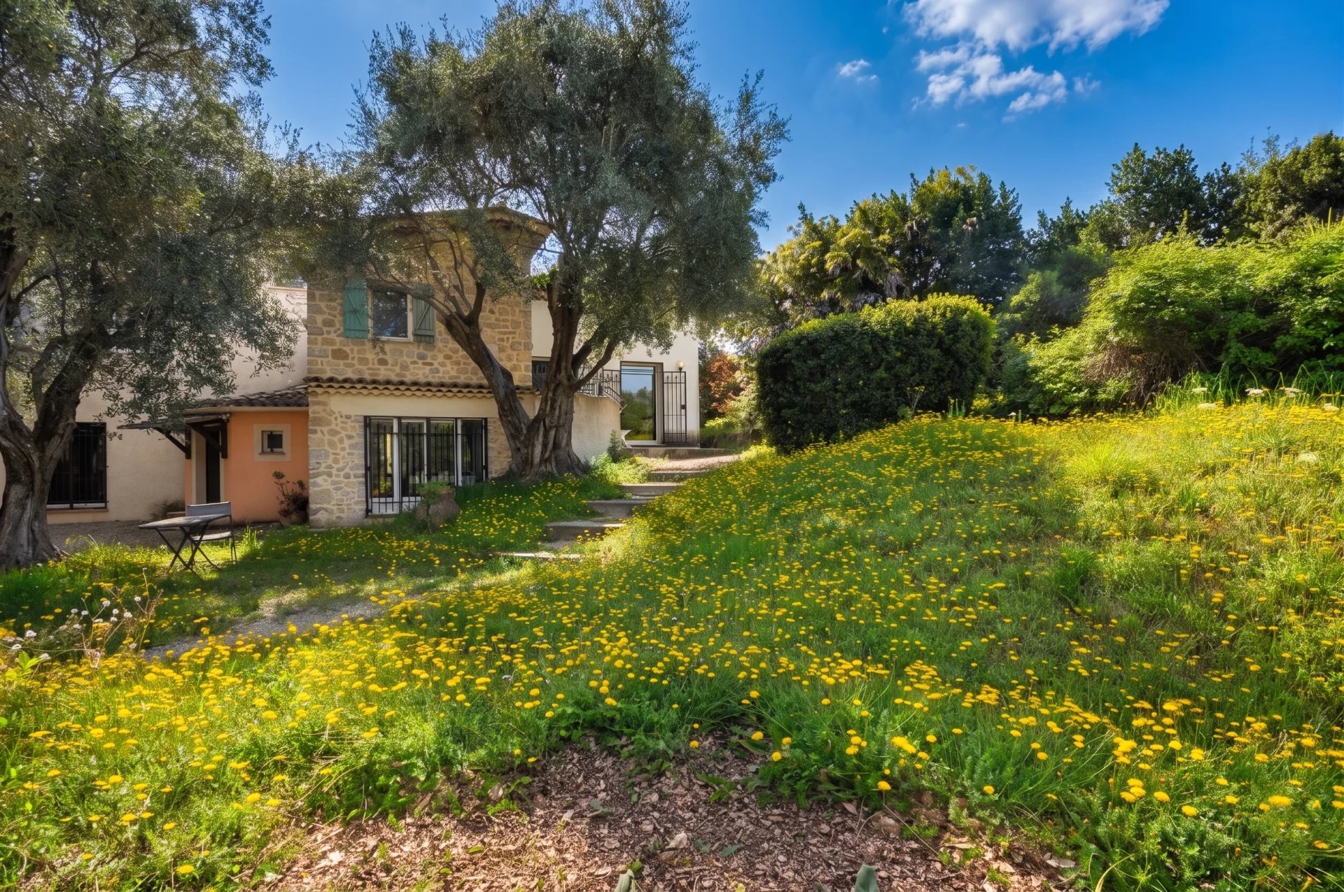 MOUGINS-PROPERTY 2 VILLAS ON A FENCED AND WOODED  PLOT OF 6700 M²